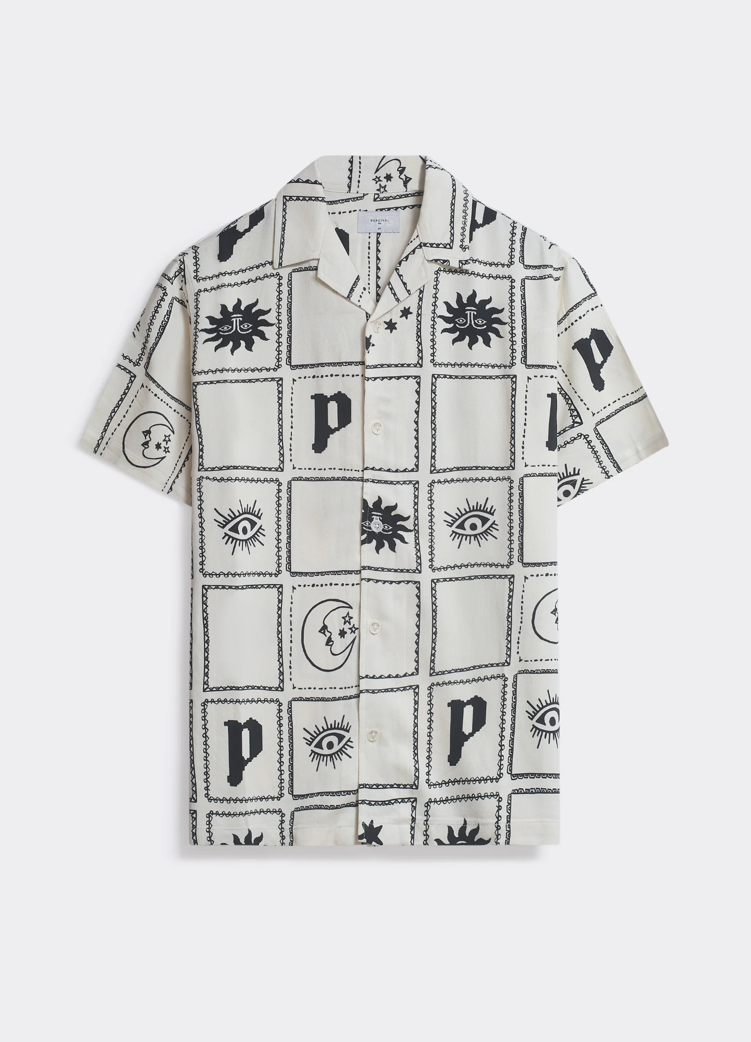 5013-panels-shirt-cream-and-black-1.webp Panels Shirt | Cream and Black