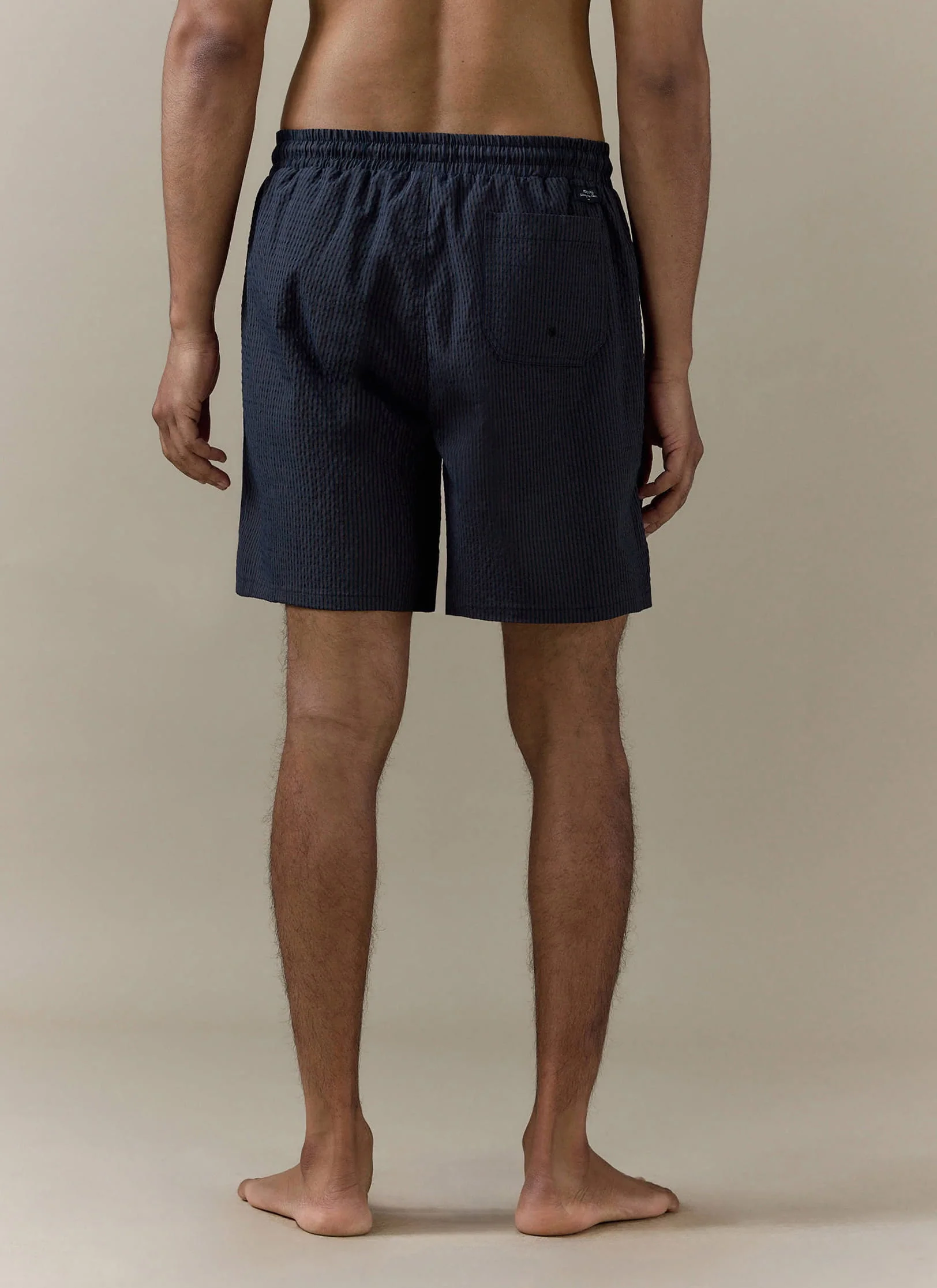 518-rowan-seersucker-swim-shorts-cotton-navy-stripe-5.webp Rowan Seersucker Swim Shorts | Cotton | Navy Stripe
