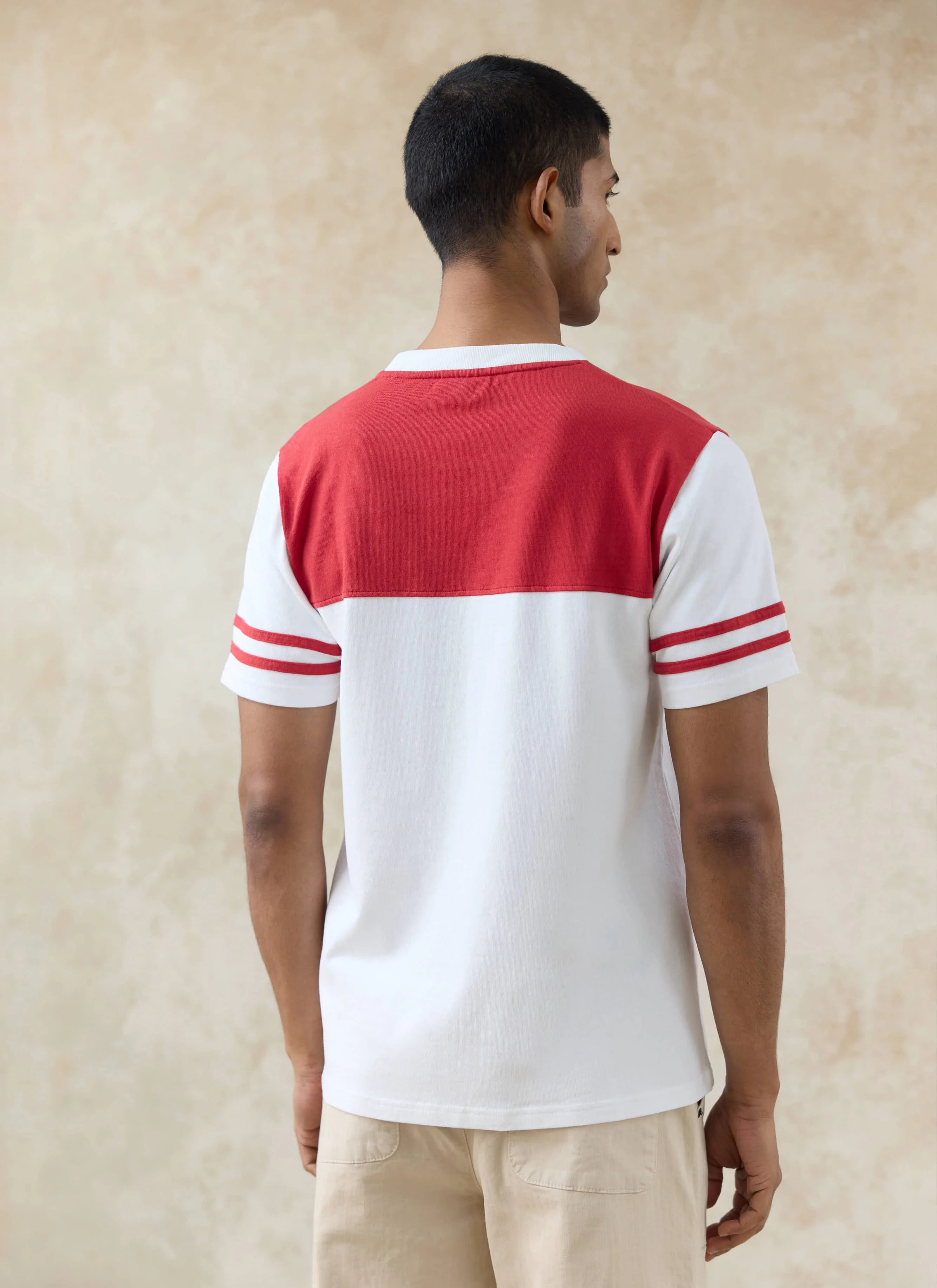 Motel Percival T Shirt | Organic Cotton | White and Red