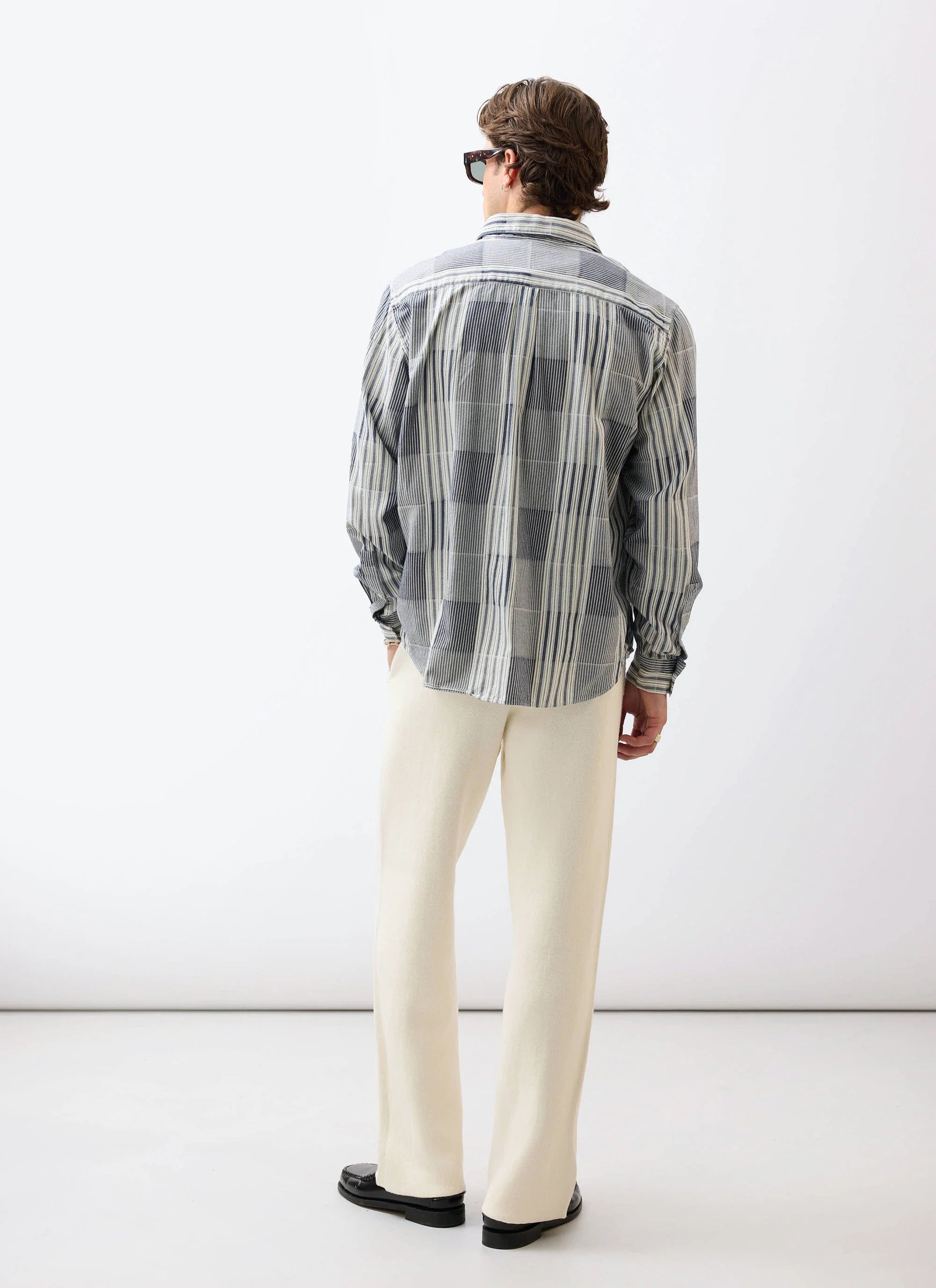 Epigraph Patchwork Pearce Shirt | Cotton | Blue
