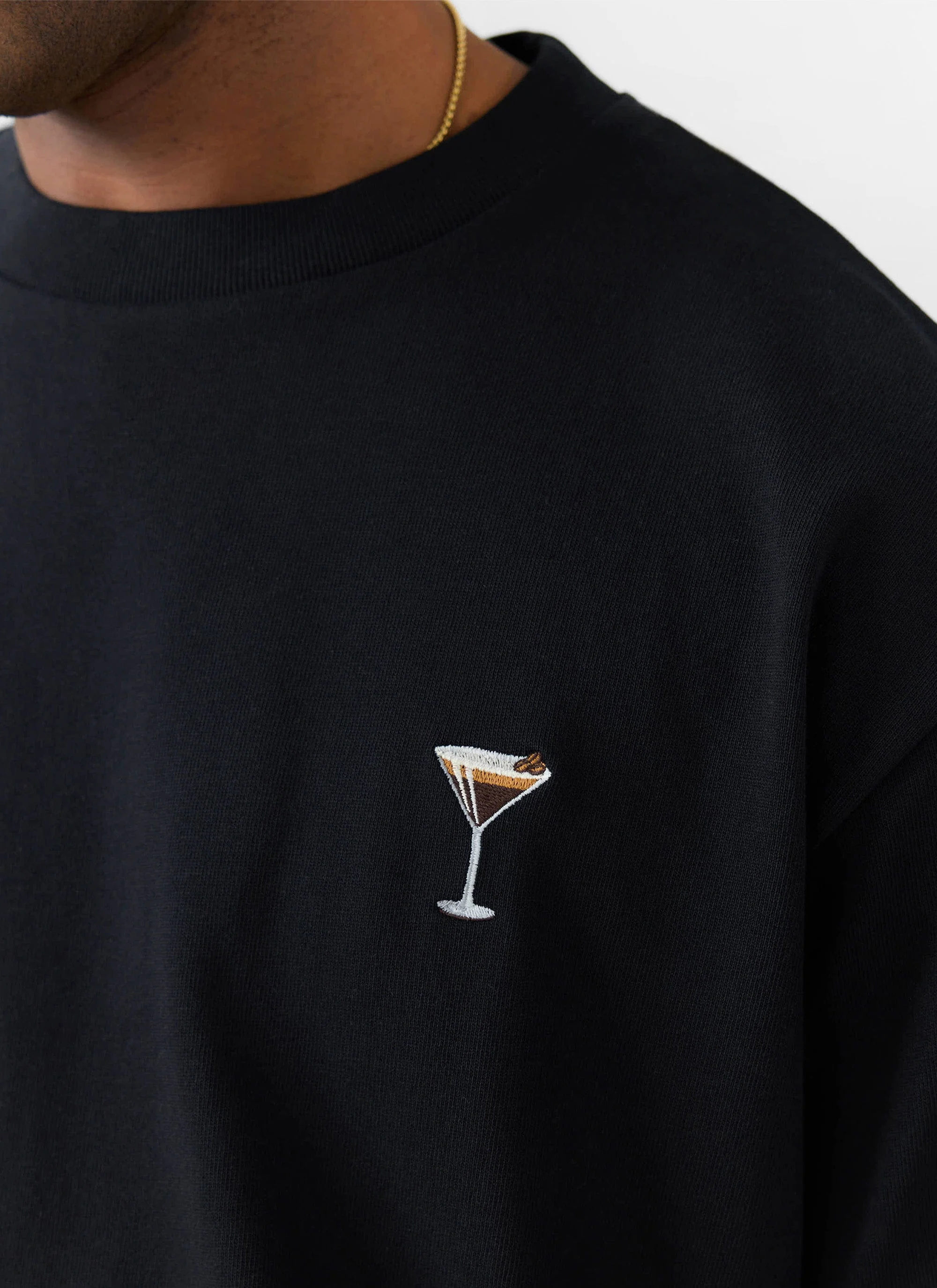 5359-espresso-martini-oversized-embroidered-t-shirt-organic-cotton-black-1.webp Espresso Martini Oversized Embroidered T Shirt | Organic Cotton | Black