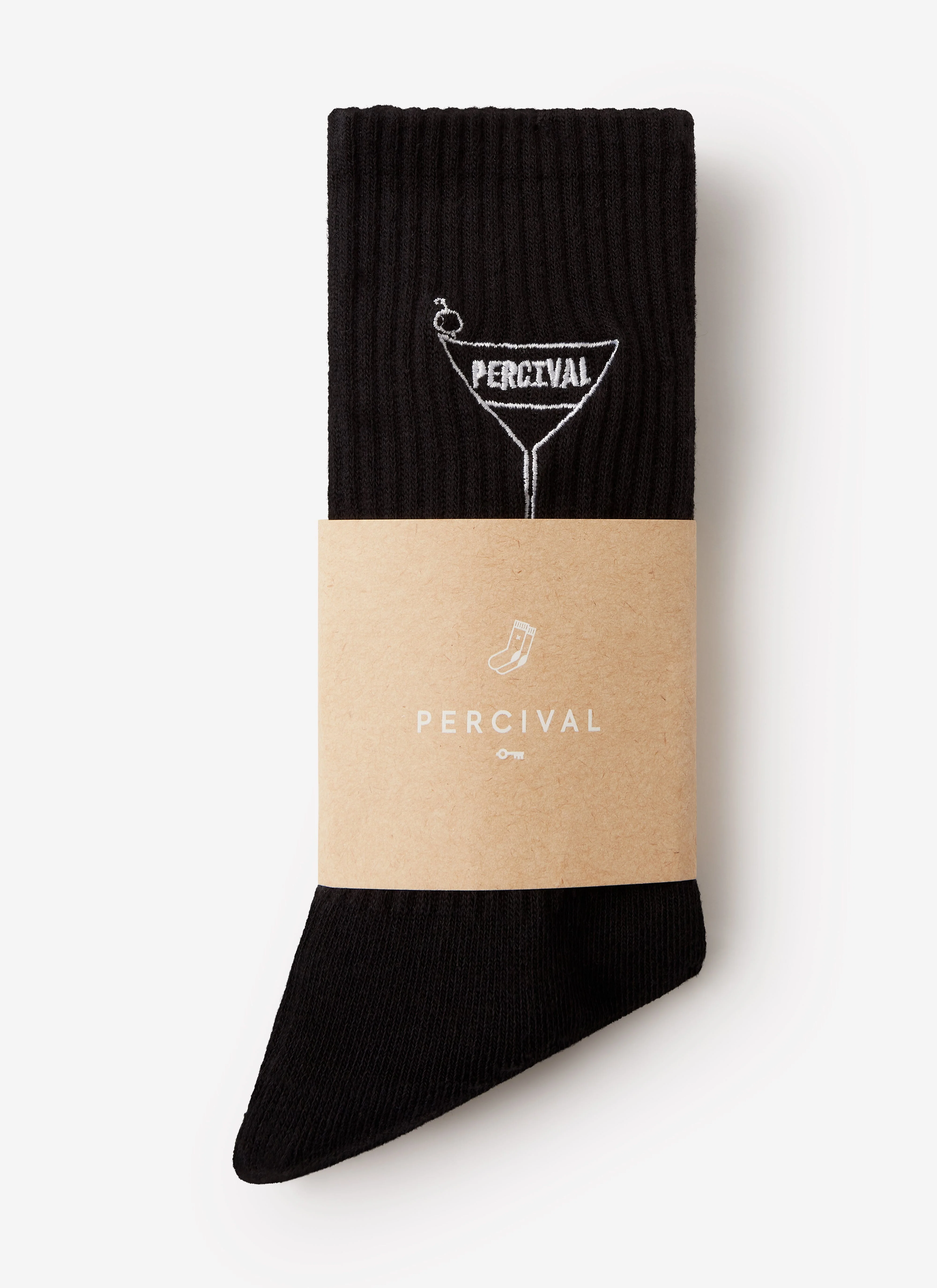 5380-martini-embroidered-socks-black-1.webp Martini Embroidered Socks | Black