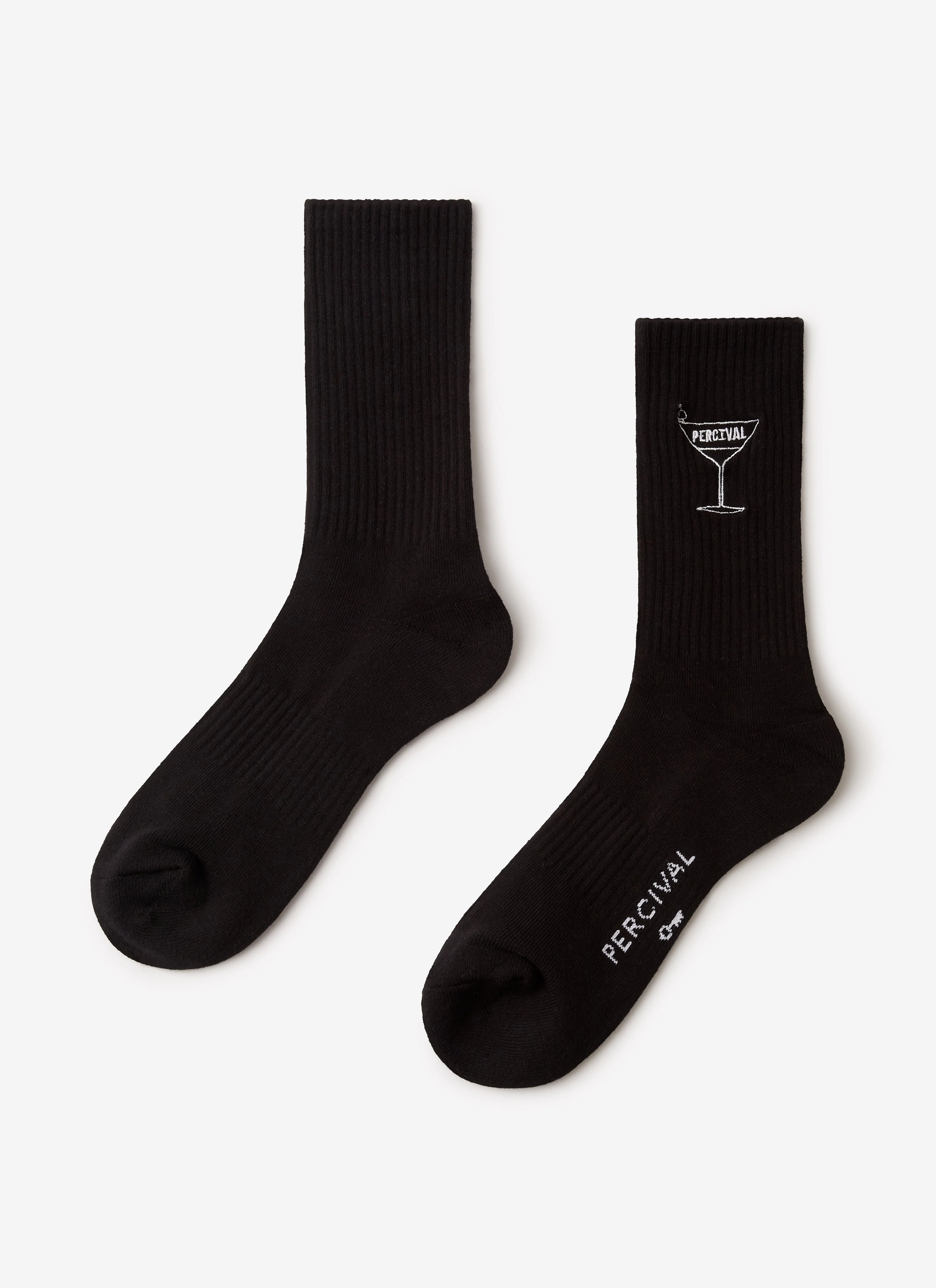 5380-martini-embroidered-socks-black-2.webp Martini Embroidered Socks | Black