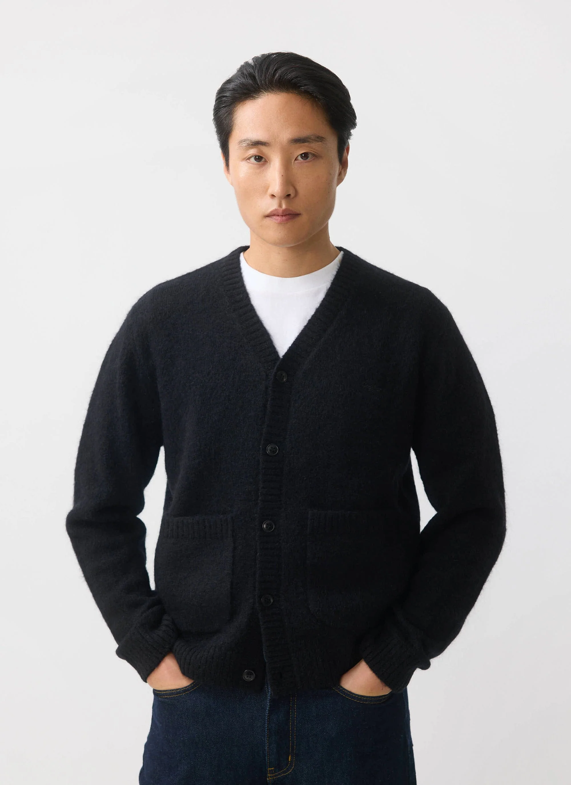 White Glove Cardigan | Mohair | Black