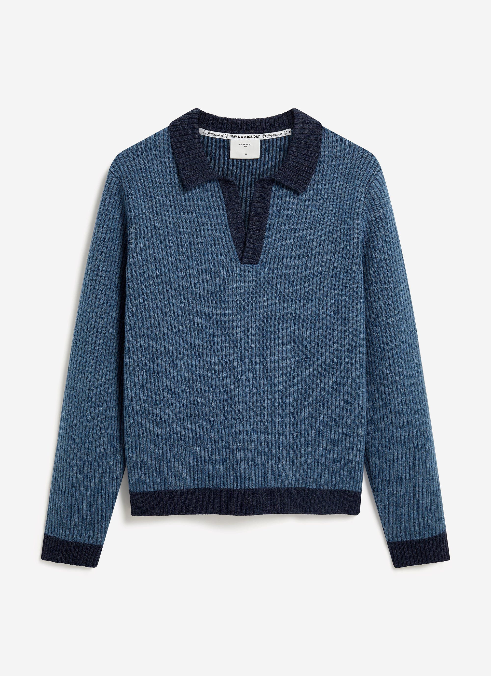 5406-picnic-polo-two-toned-wool-navy-1.jpg Picnic Polo | Two Toned Wool | Navy