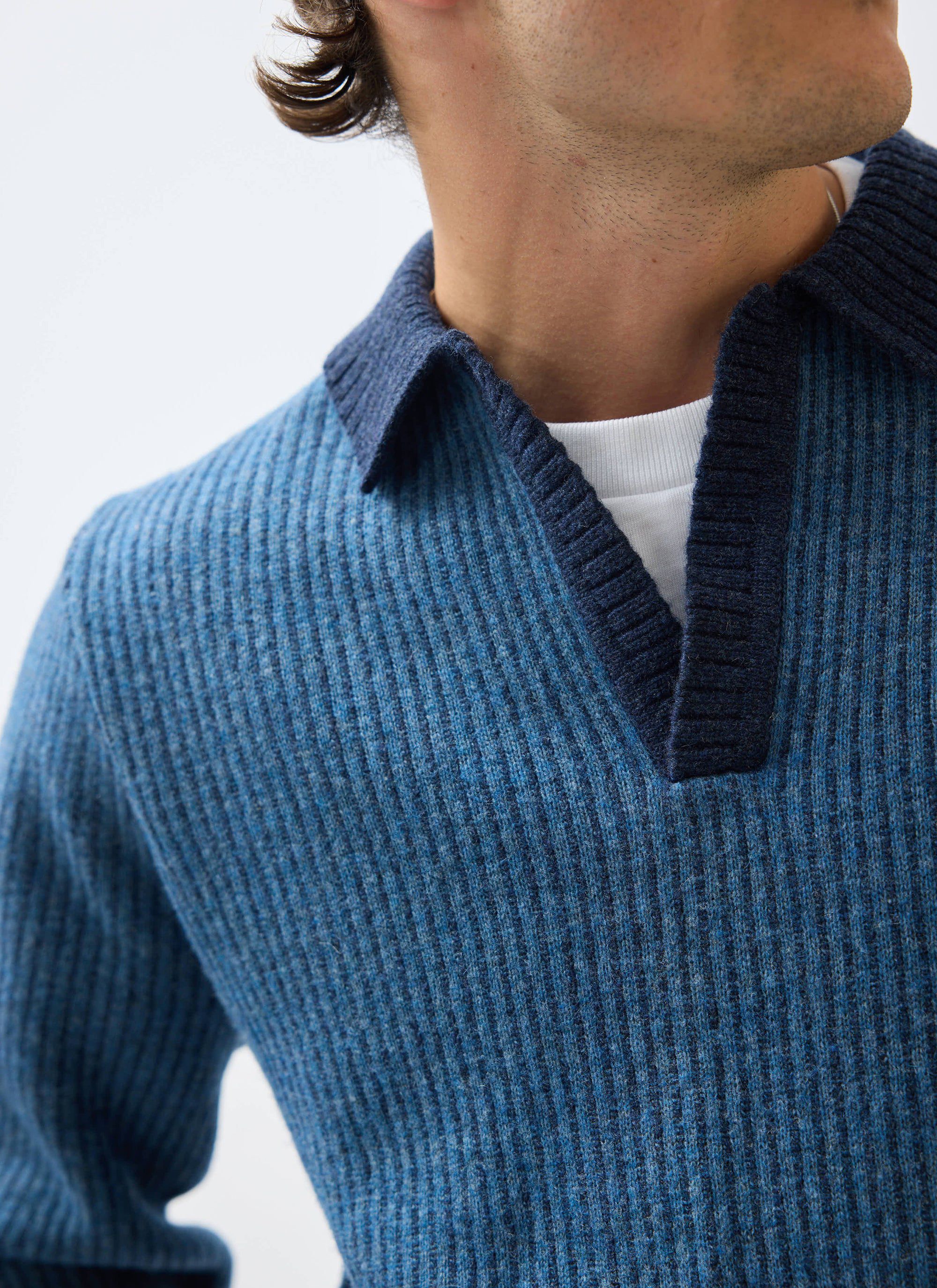 5406-picnic-polo-two-toned-wool-navy-4.jpg Picnic Polo | Two Toned Wool | Navy