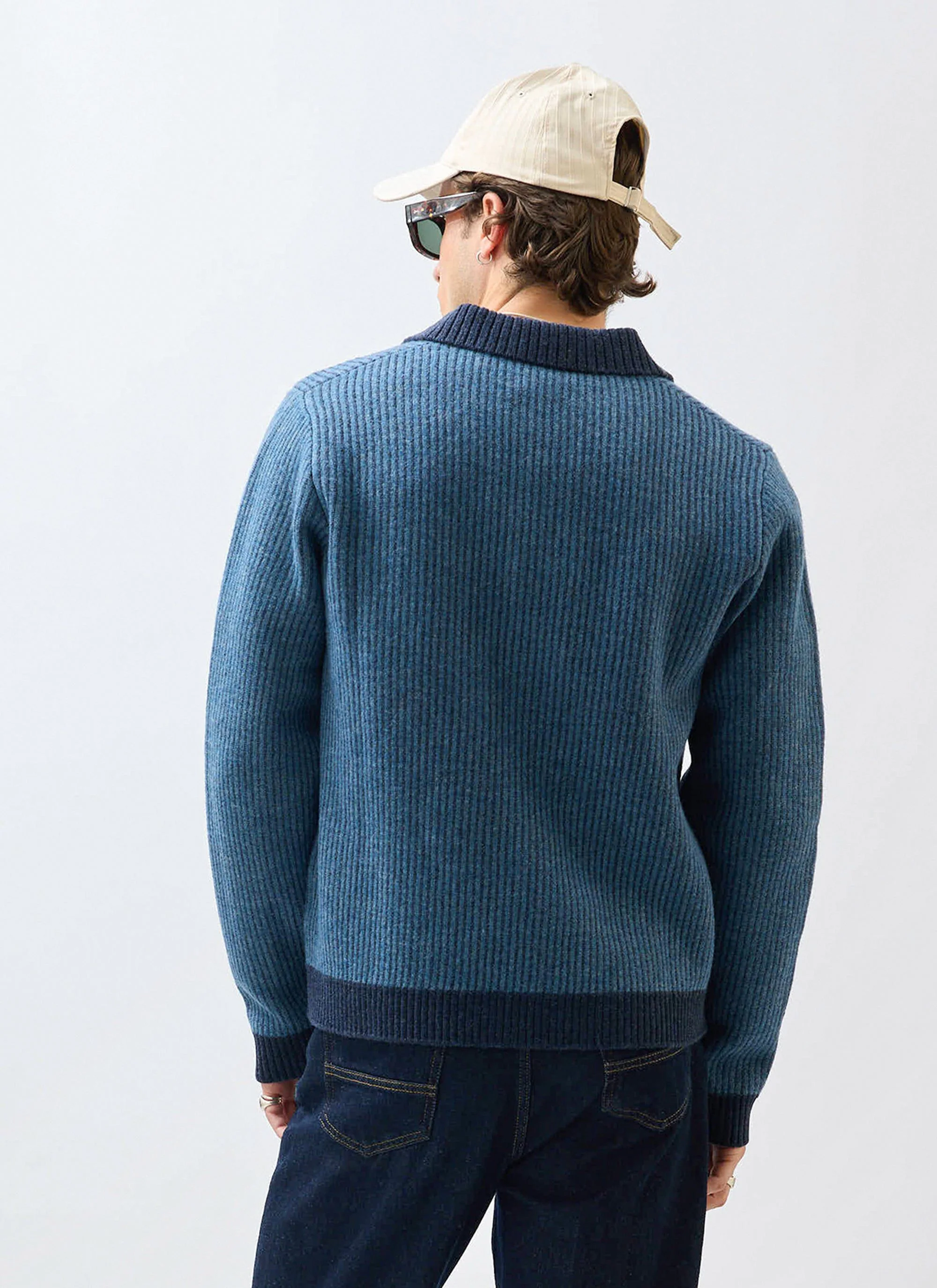 5406-picnic-polo-two-toned-wool-navy-6.webp Picnic Polo | Two Toned Wool | Navy