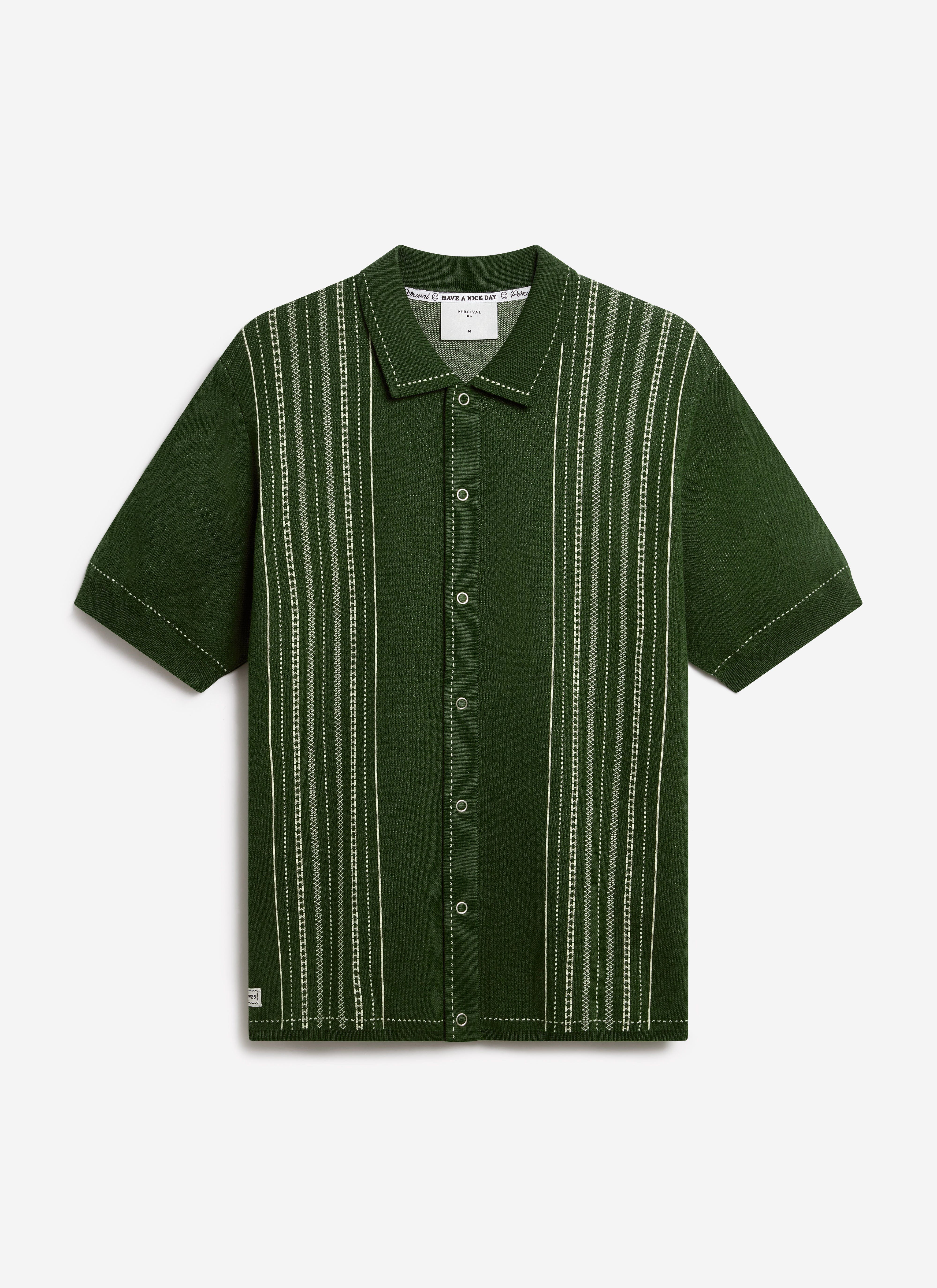 5449-accolades-knitted-short-sleeve-shirt-cotton-forest-green-8.jpg Accolades Knitted Short Sleeve Shirt | Cotton | Forest Green