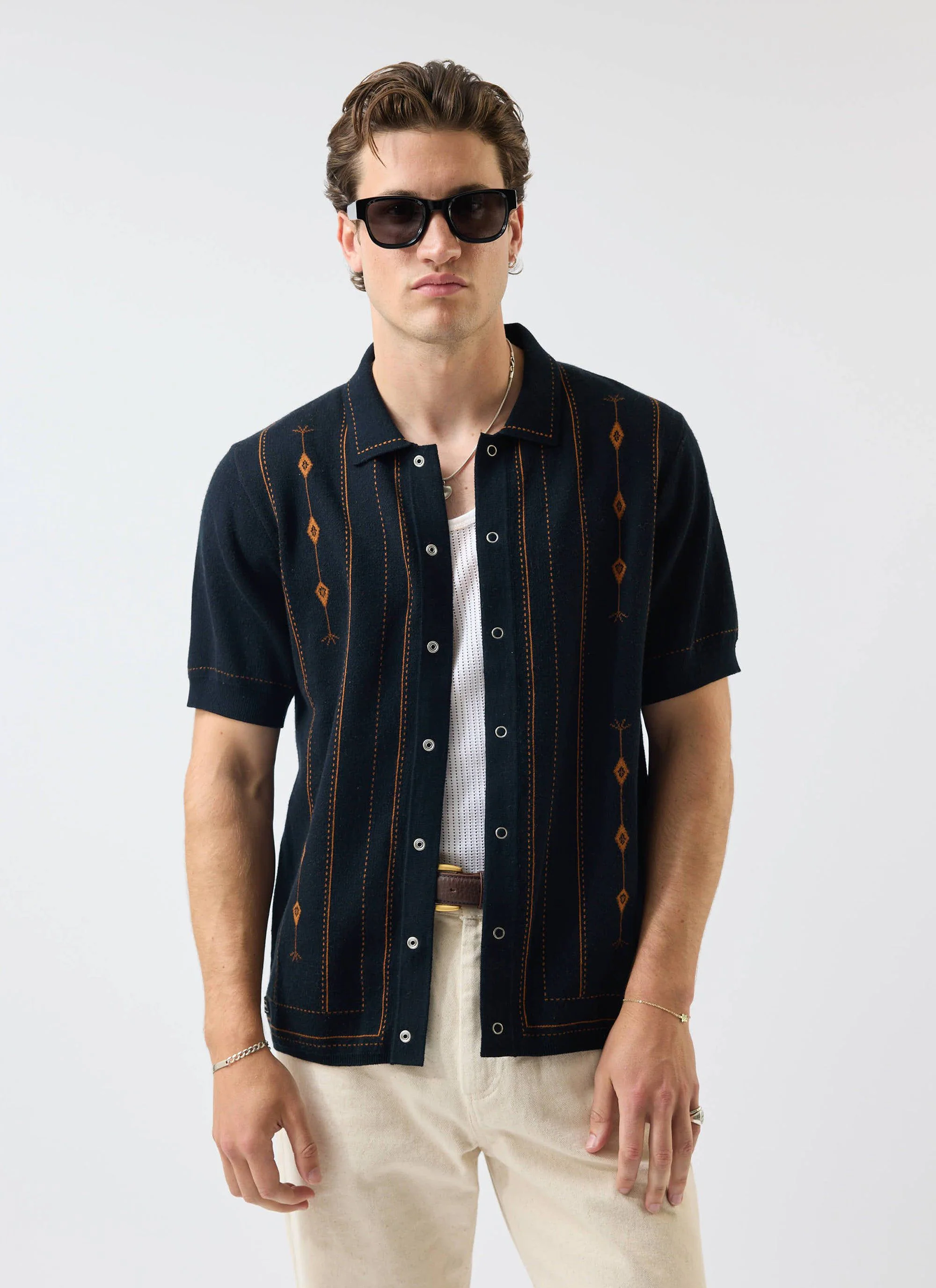 5463-folio-knitted-shirt-cotton-dark-navy-1.webp Folio Knitted Shirt | Cotton | Dark Navy