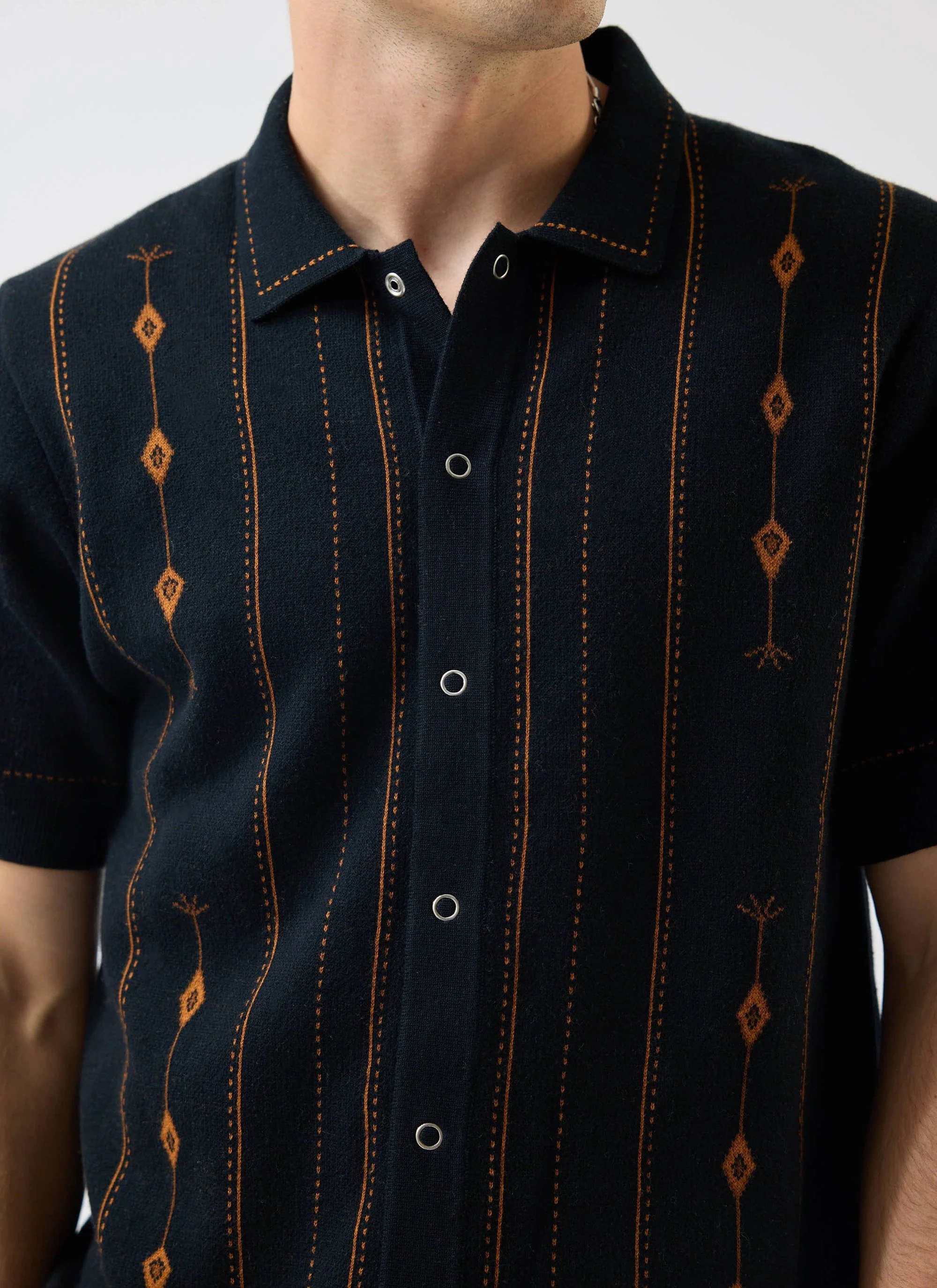 5463-folio-knitted-shirt-cotton-dark-navy-4.webp Folio Knitted Shirt | Cotton | Dark Navy
