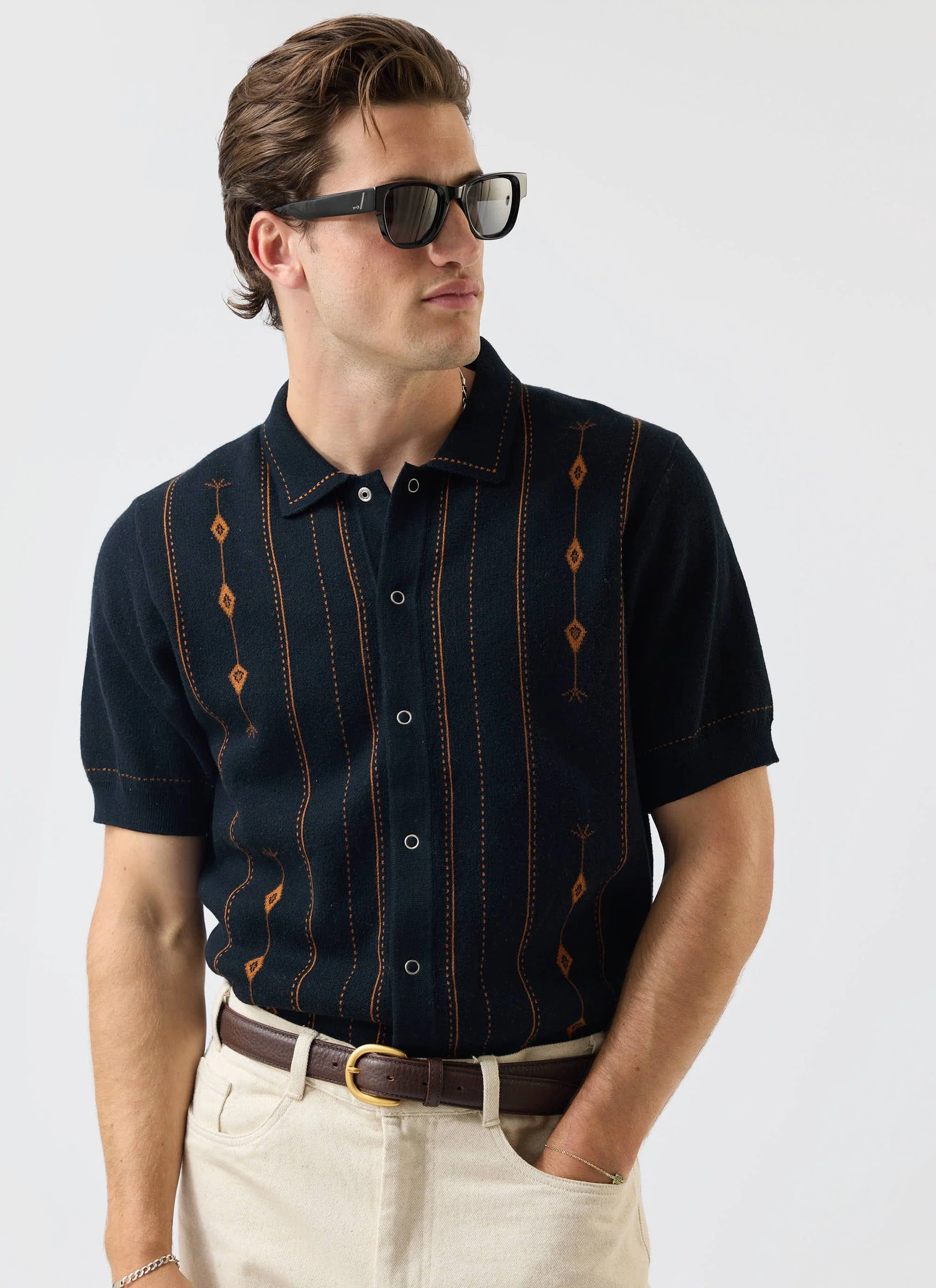 5463-folio-knitted-shirt-cotton-dark-navy-6.webp Folio Knitted Shirt | Cotton | Dark Navy