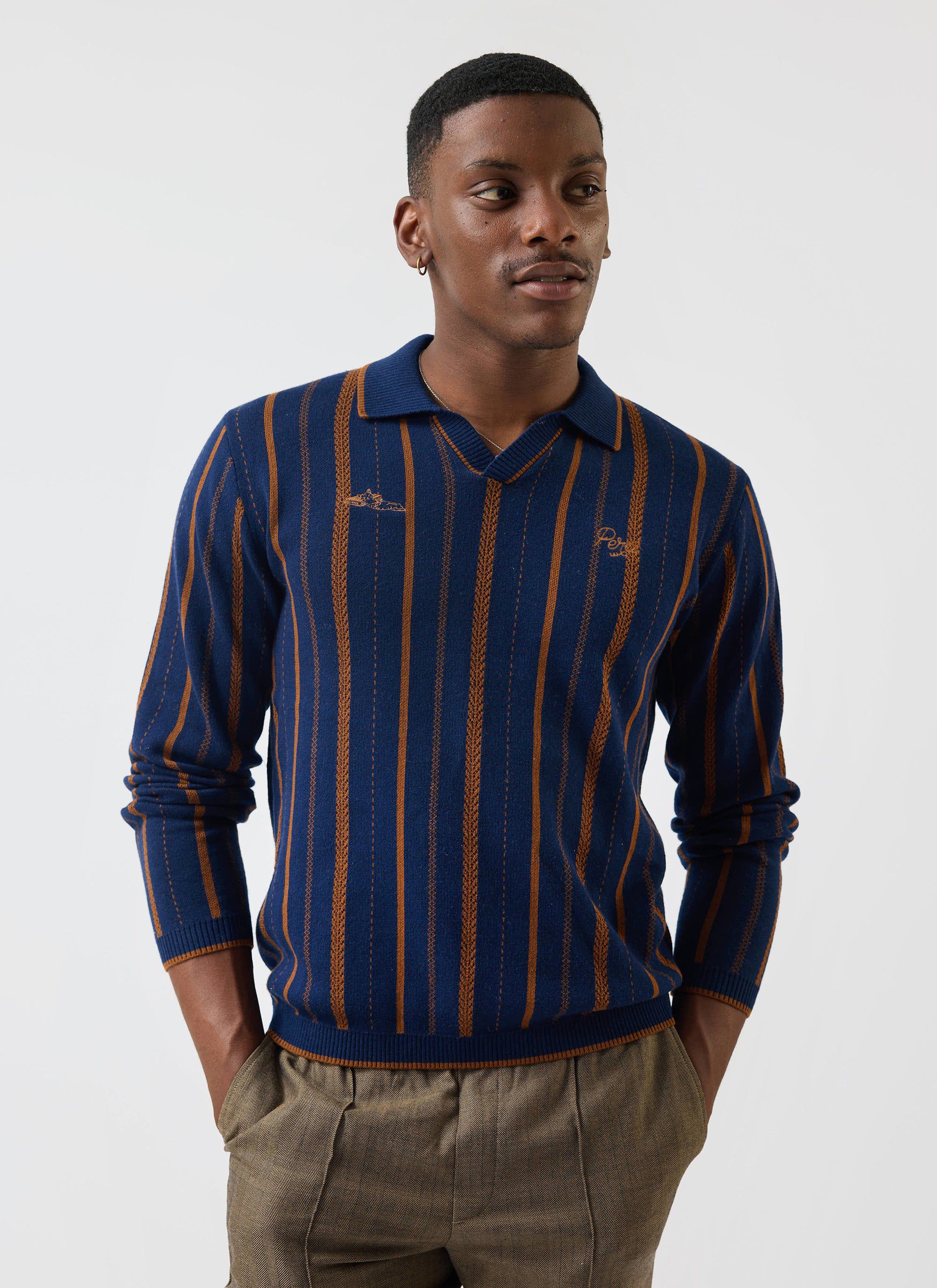 5470-citation-knitted-football-shirt-cotton-navy-1.jpg Citation Knitted Football Shirt | Cotton | Navy