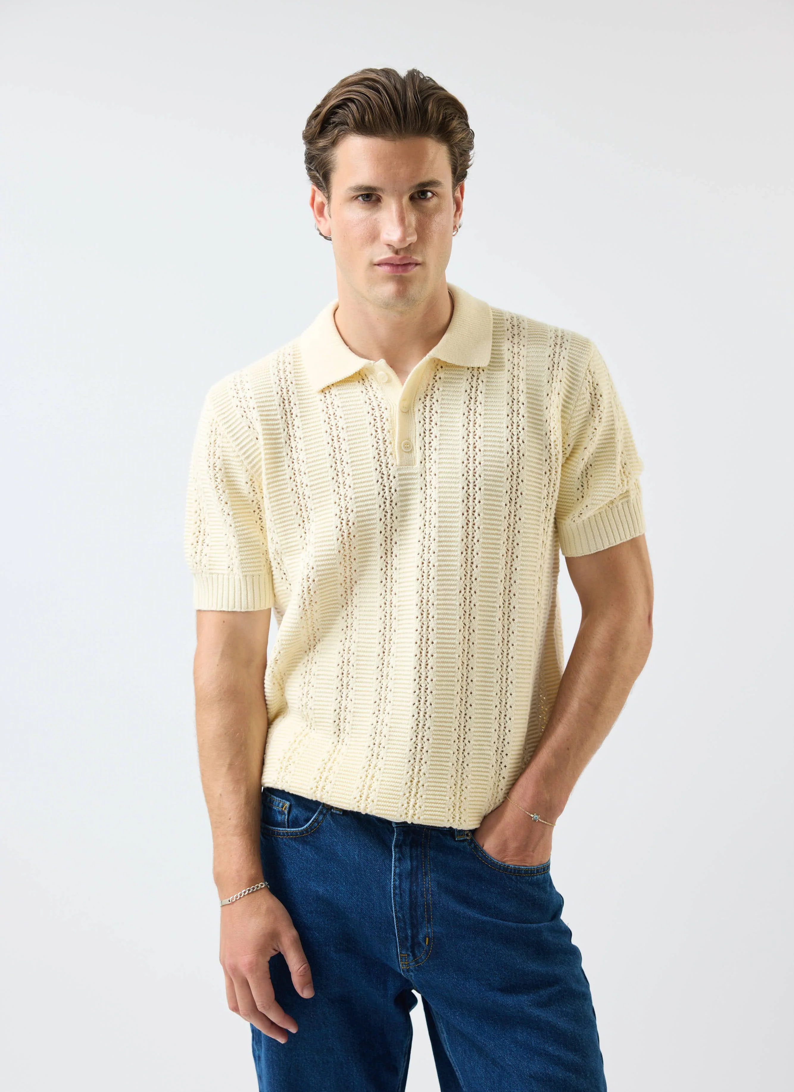 5477-addendum-knitted-polo-shirt-cotton-ecru-cream-1.webp Addendum Knitted Polo Shirt | Cotton | Ecru Cream