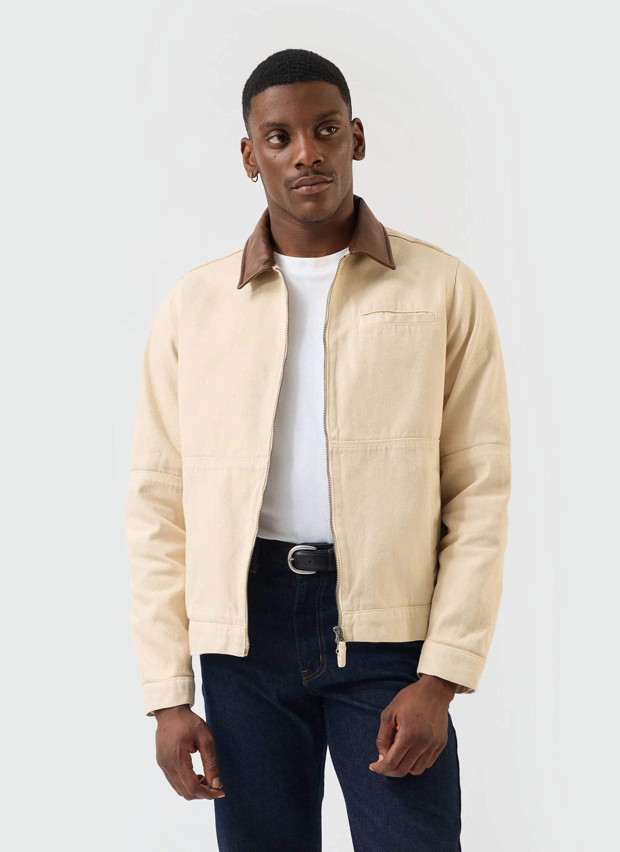 5484-preface-contrast-collar-jacket-cotton-twill-cream-3.webp Preface Contrast Collar Jacket | Cotton Twill | Cream