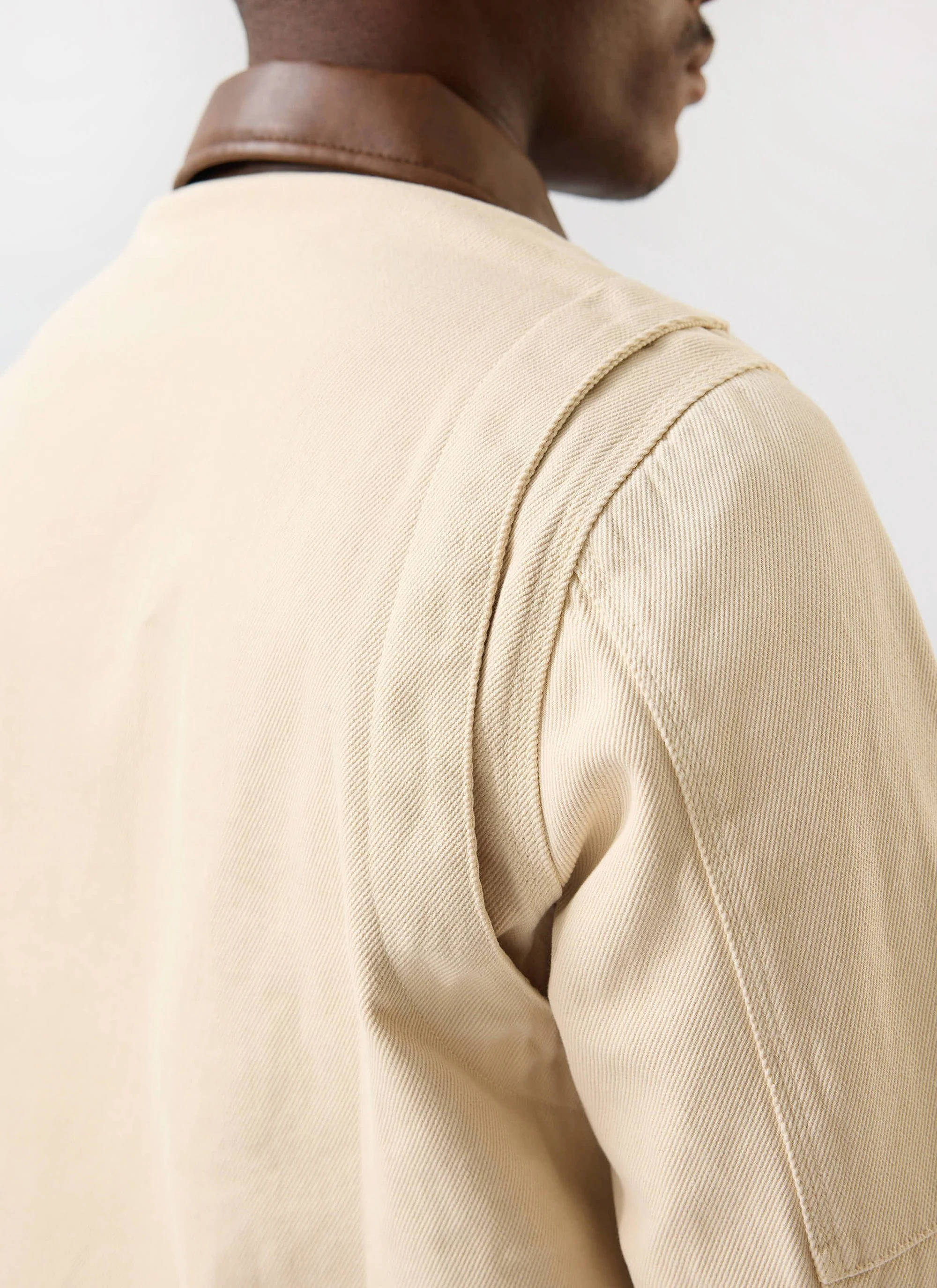 5484-preface-contrast-collar-jacket-cotton-twill-cream-6.webp Preface Contrast Collar Jacket | Cotton Twill | Cream