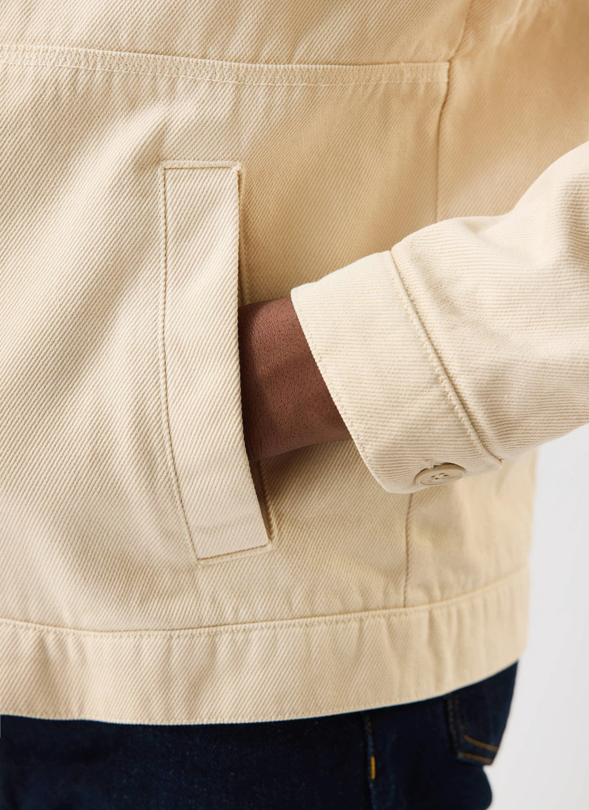 5484-preface-contrast-collar-jacket-cotton-twill-cream-8.webp Preface Contrast Collar Jacket | Cotton Twill | Cream