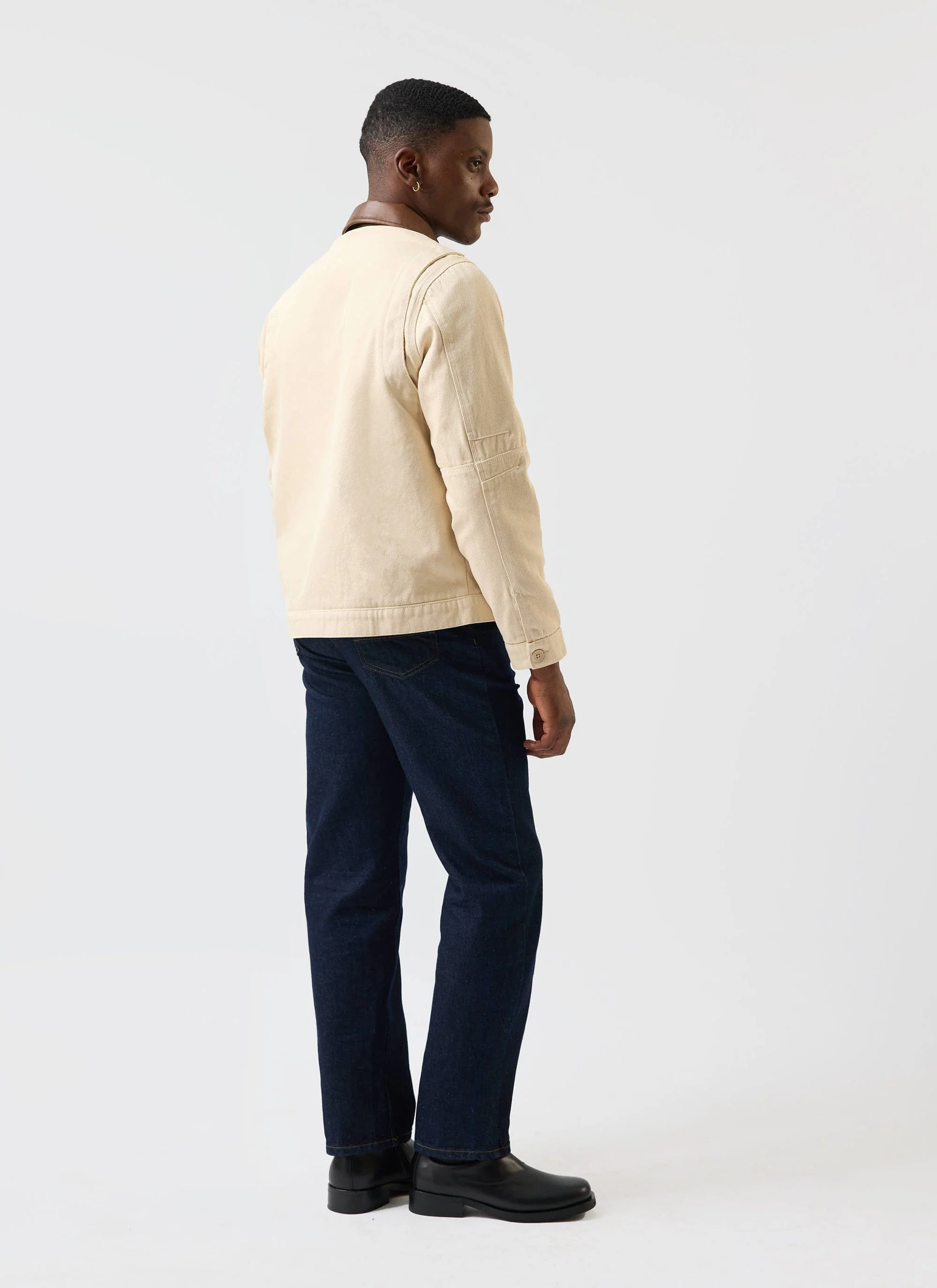 5484-preface-contrast-collar-jacket-cotton-twill-cream-9.webp Preface Contrast Collar Jacket | Cotton Twill | Cream