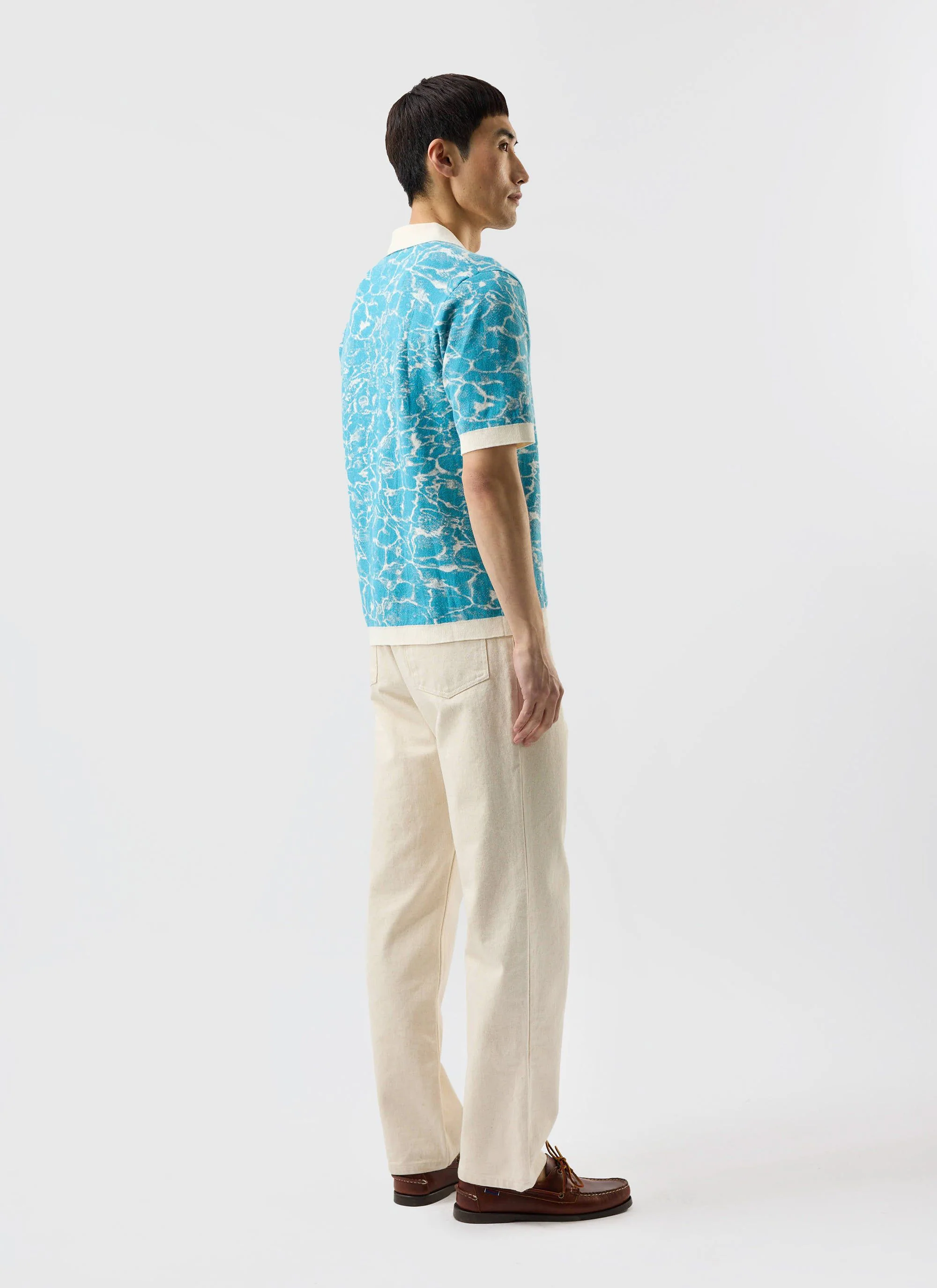 5522-farraris-negroni-knitted-shirt-cotton-blue-with-white-6.webp Farraris Negroni Knitted Shirt | Cotton | Blue with White