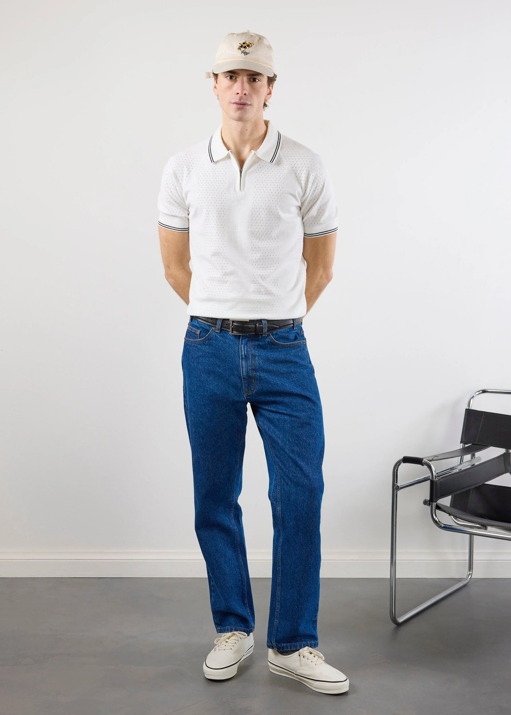 Rossi Knitted Polo | White
