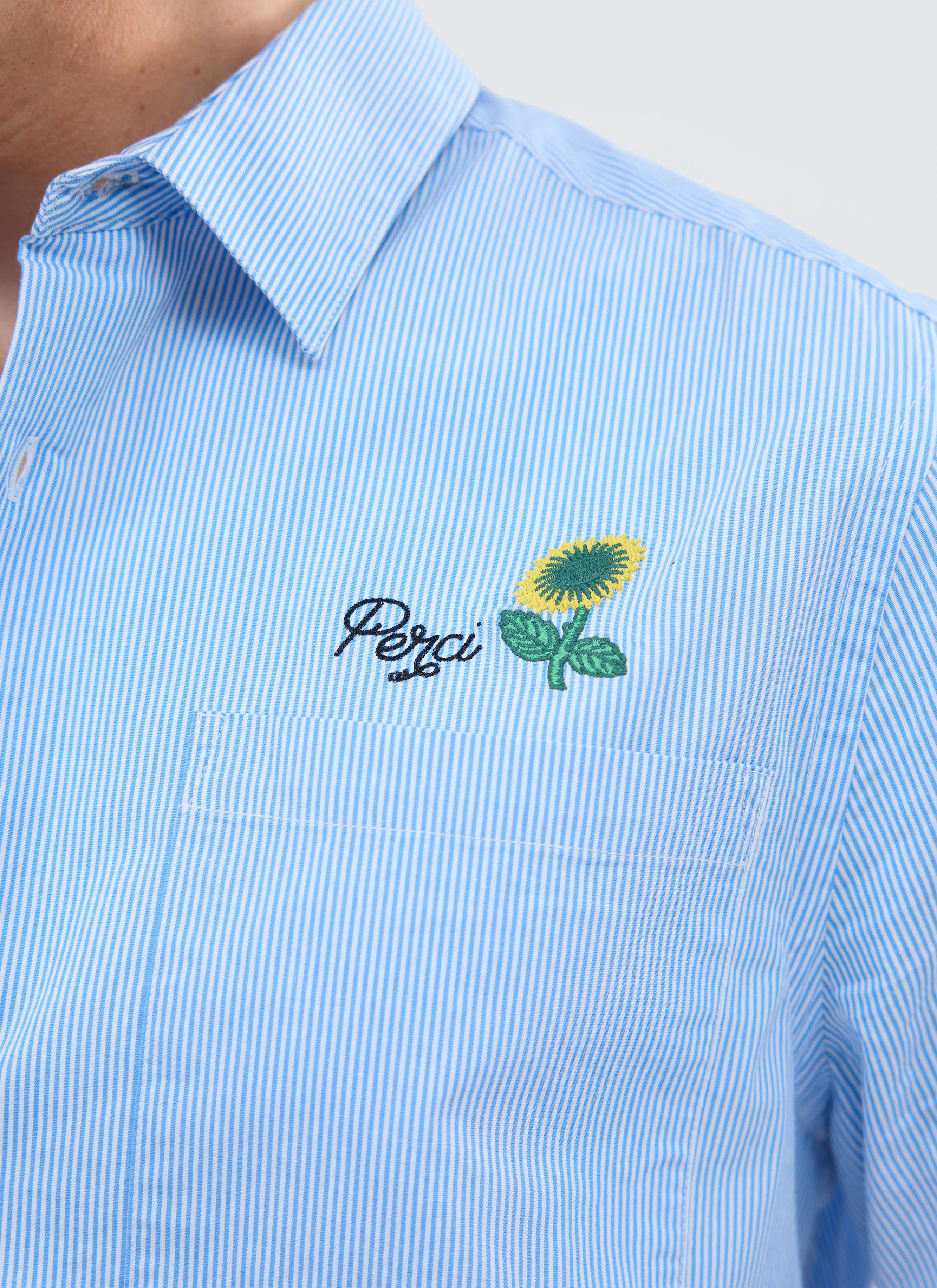 Sunflower Stripe Shirt | Cotton | Blue Stripe