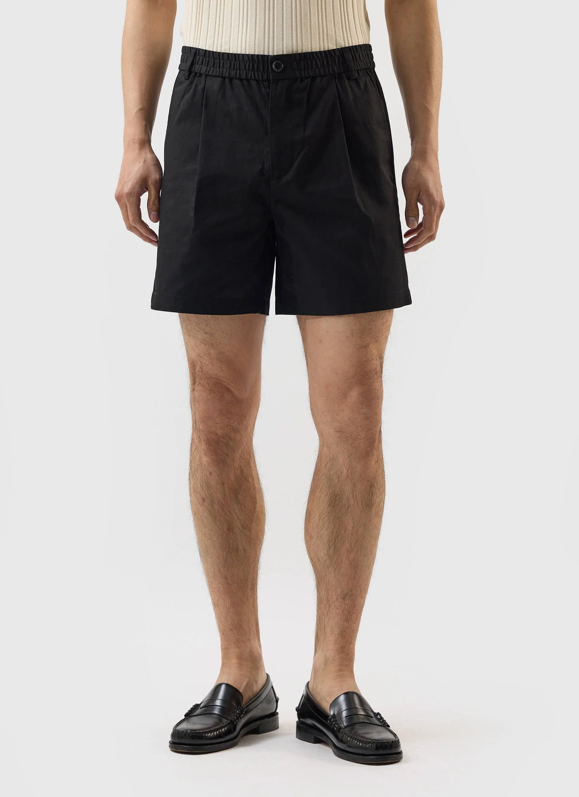 5550-enzo-tailored-shorts-cotton-black-1.webp Enzo Tailored Shorts | Cotton | Black