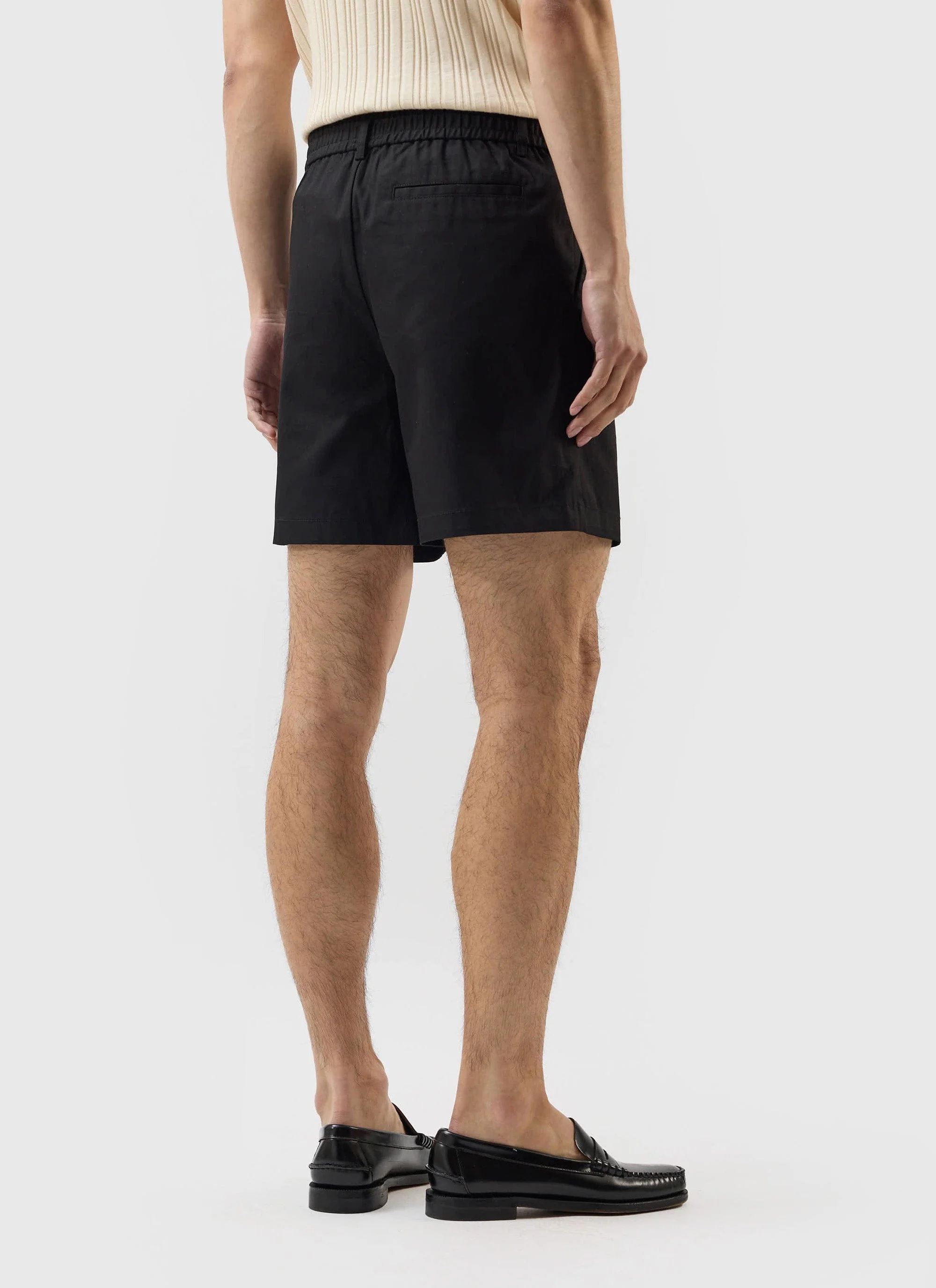 5550-enzo-tailored-shorts-cotton-black-3.webp Enzo Tailored Shorts | Cotton | Black