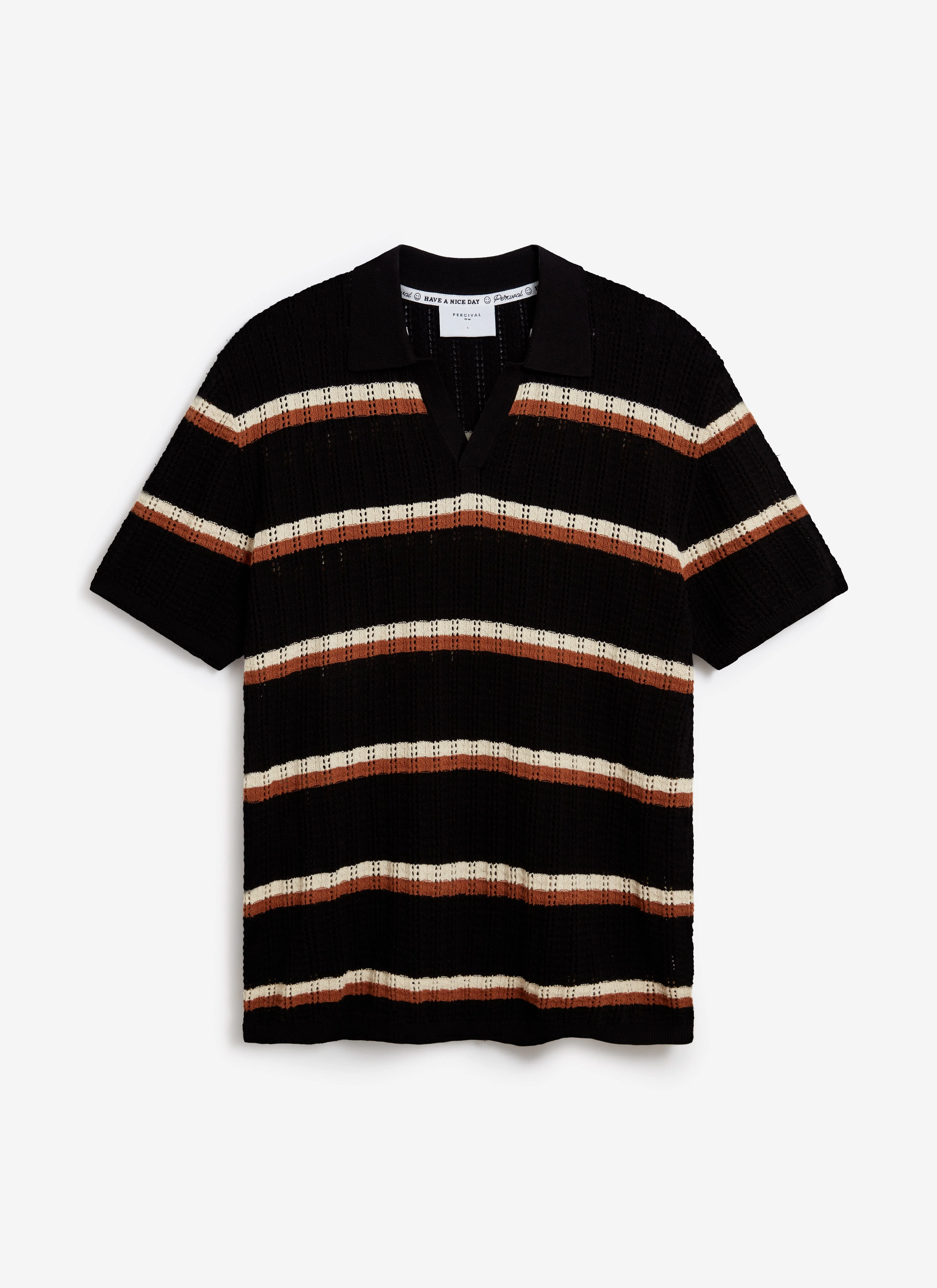 5557-tessaro-knitted-stripe-polo-cotton-black-7.webp Tessaro Knitted Stripe Polo | Cotton | Black
