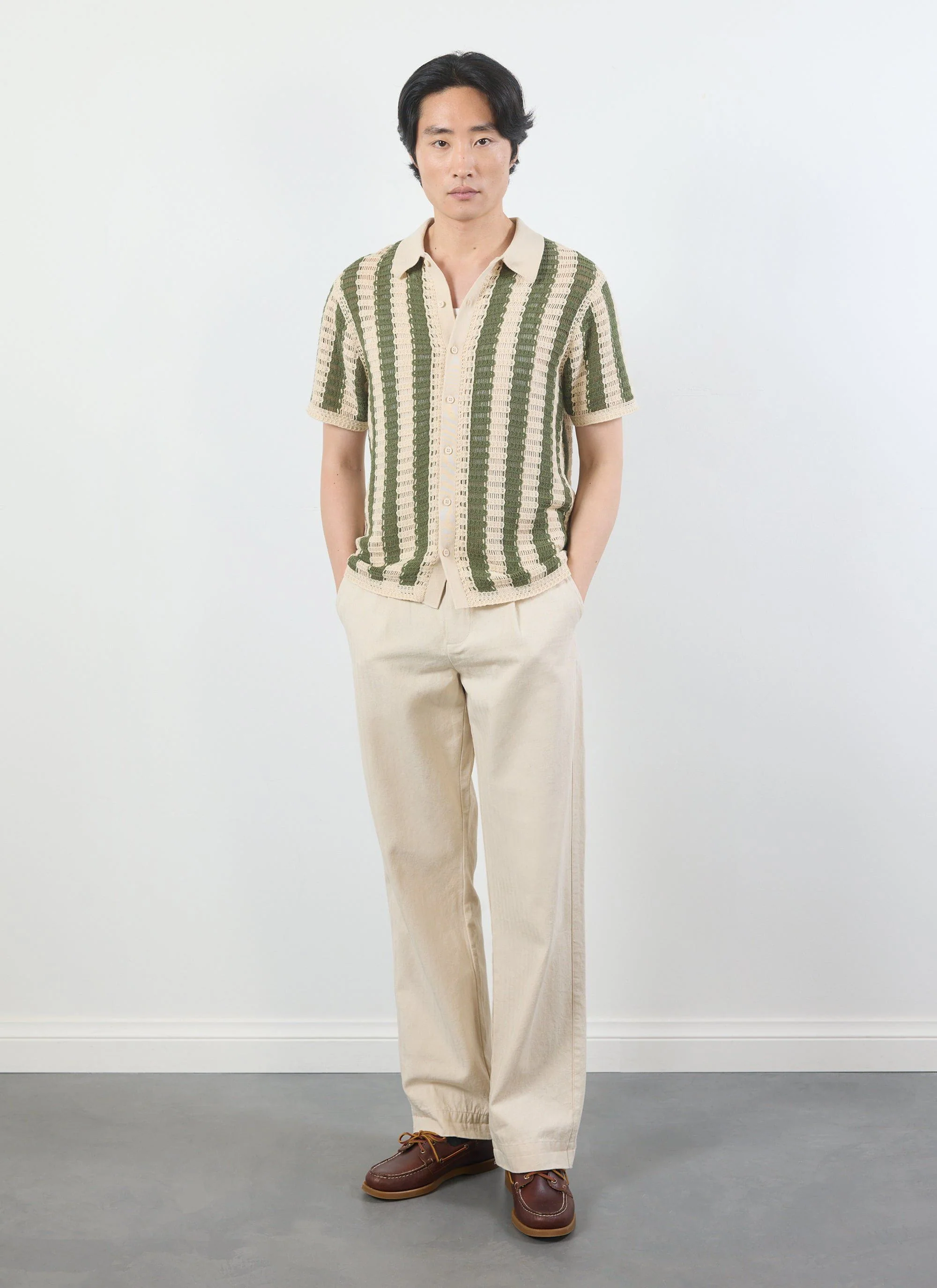 5585-barletta-knitted-shirt-cotton-olive-2.webp Barletta Knitted Shirt | Cotton | Olive