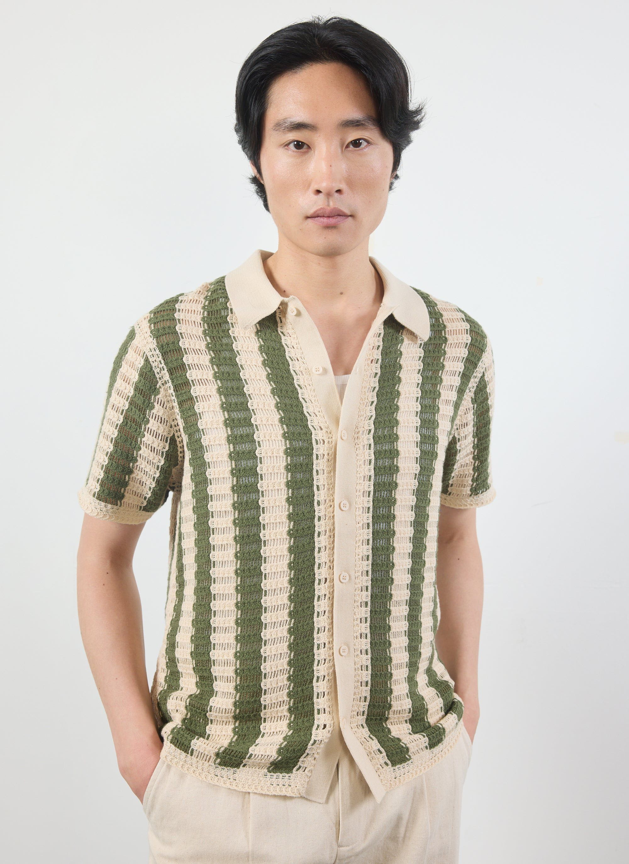 5585-barletta-knitted-shirt-cotton-olive-4.jpg Barletta Knitted Shirt | Cotton | Olive