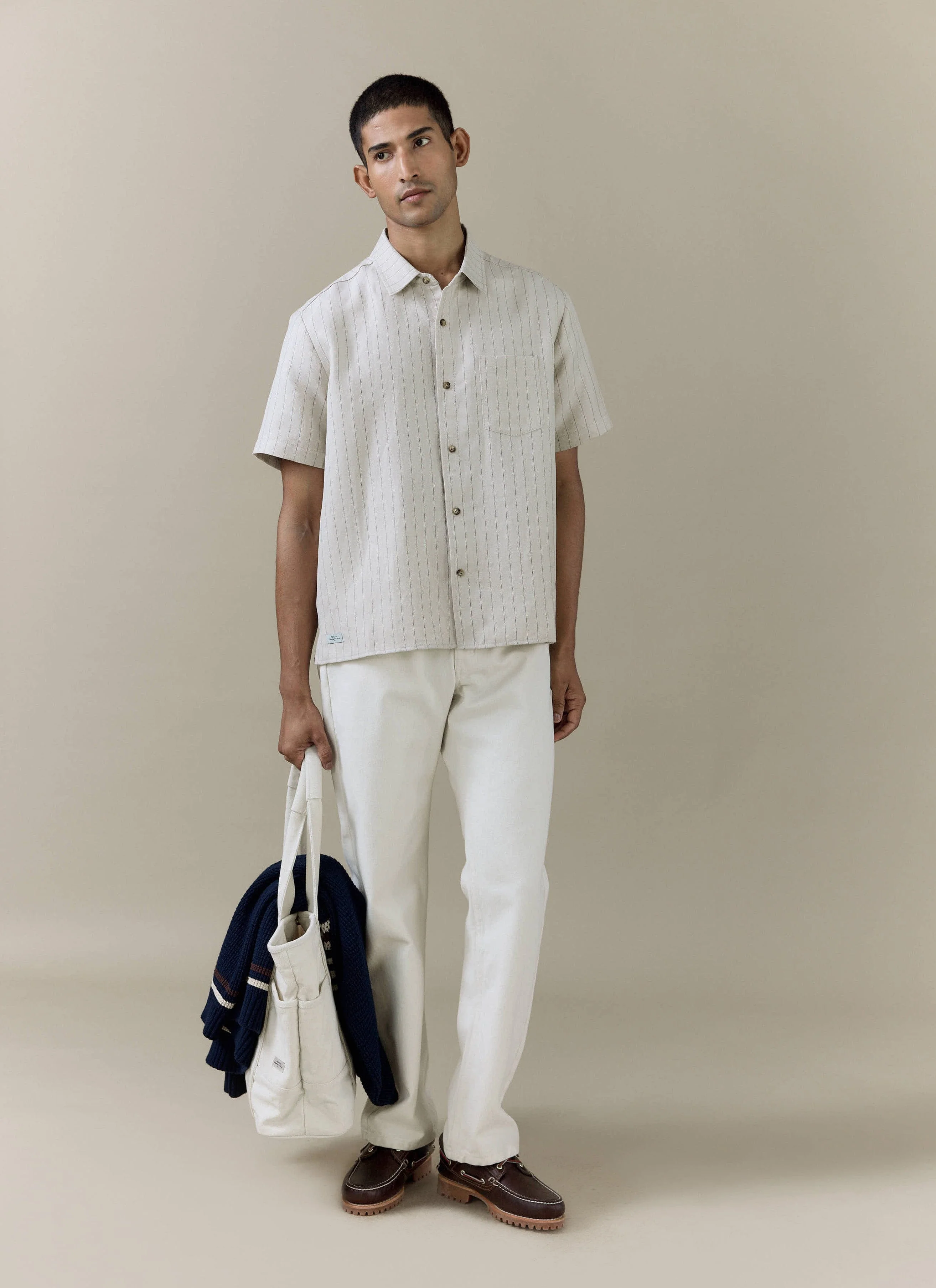 560-striped-boxy-shirt-linen-blend-cream-2.webp Striped Boxy Shirt | Linen Blend | Cream