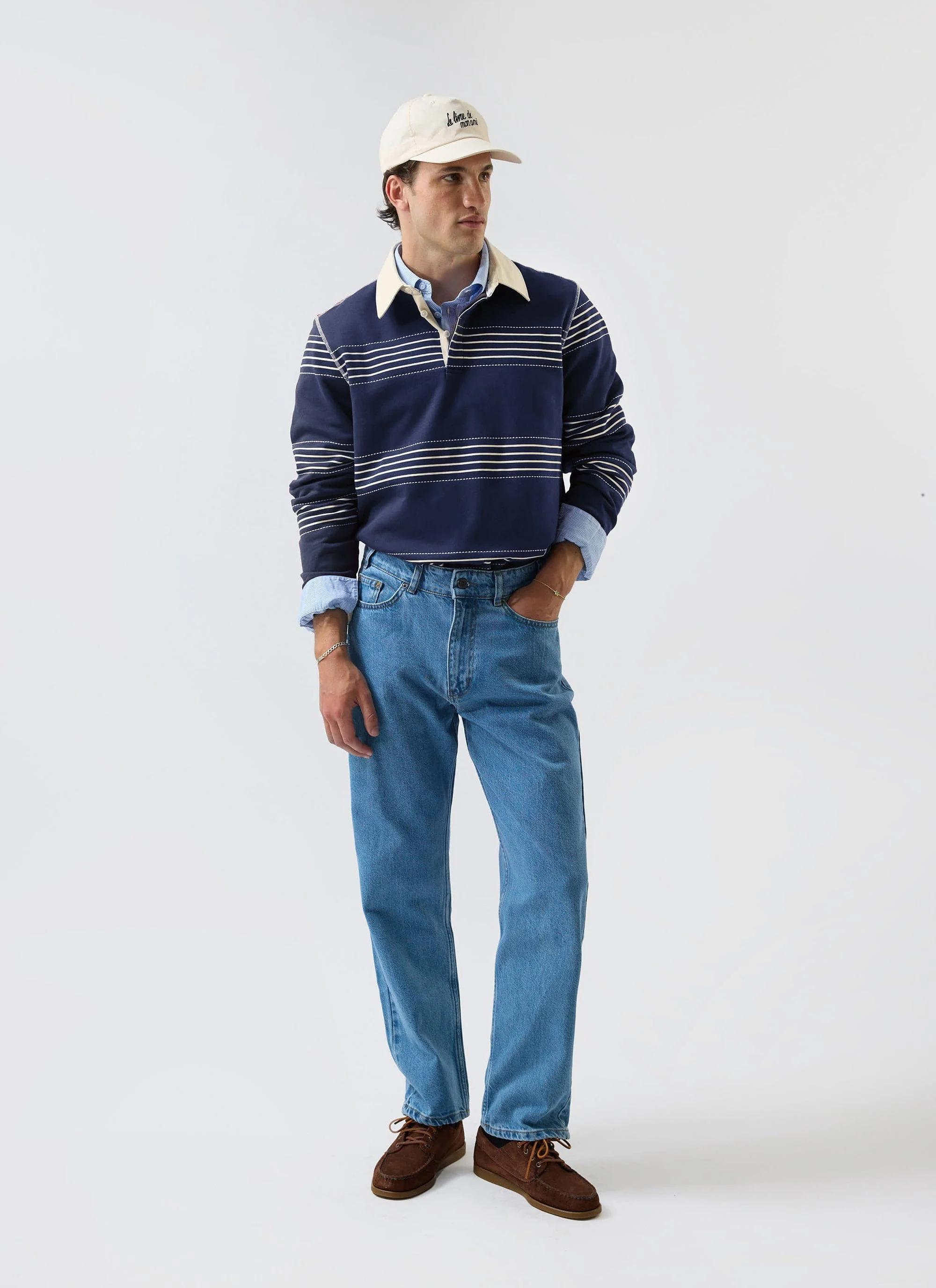 5613-editor-striped-rugby-polo-shirt-cotton-navy-5.webp Editor Striped Rugby Polo Shirt | Cotton | Navy
