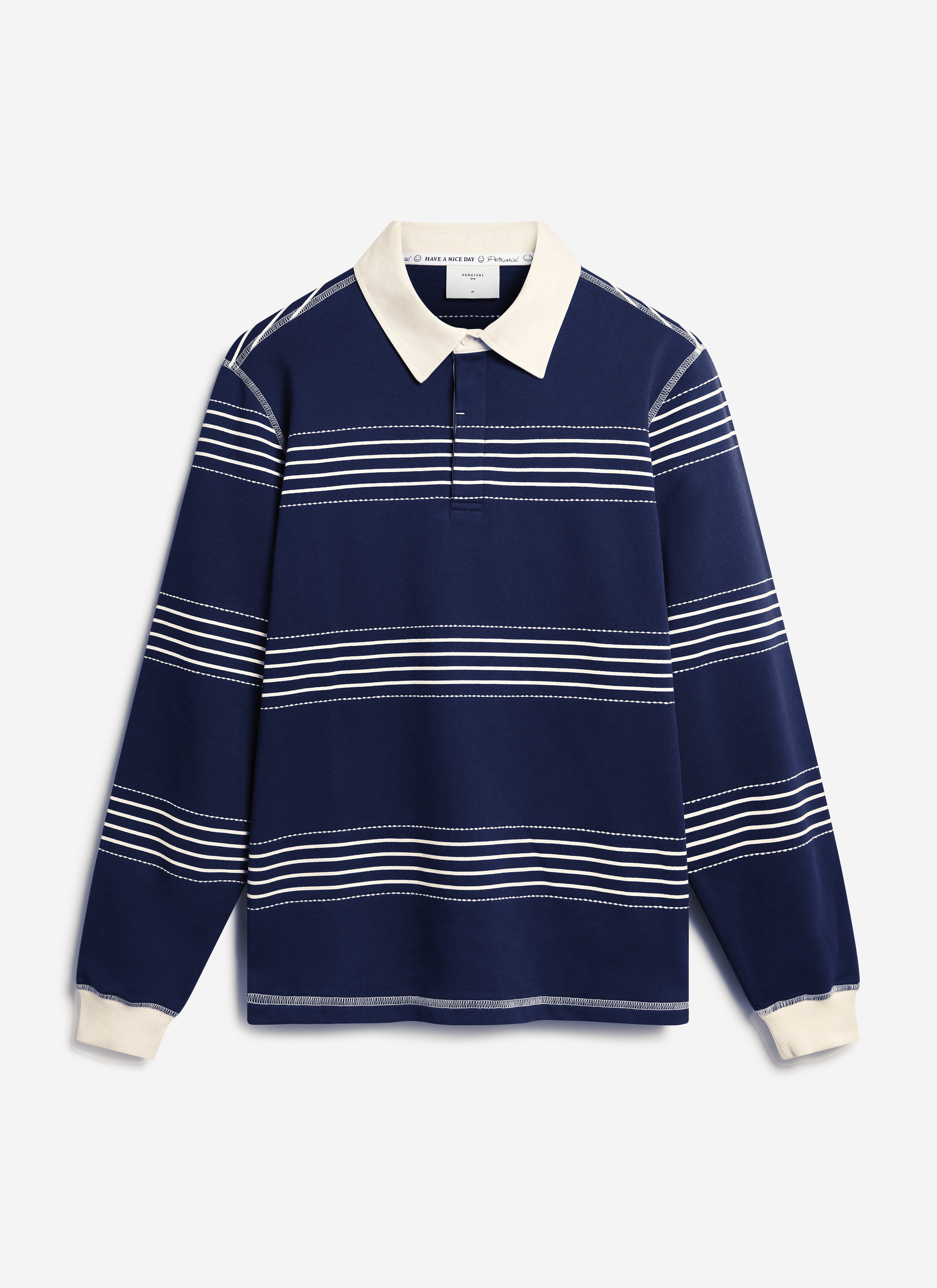 5613-editor-striped-rugby-polo-shirt-cotton-navy-8.jpg Editor Striped Rugby Polo Shirt | Cotton | Navy