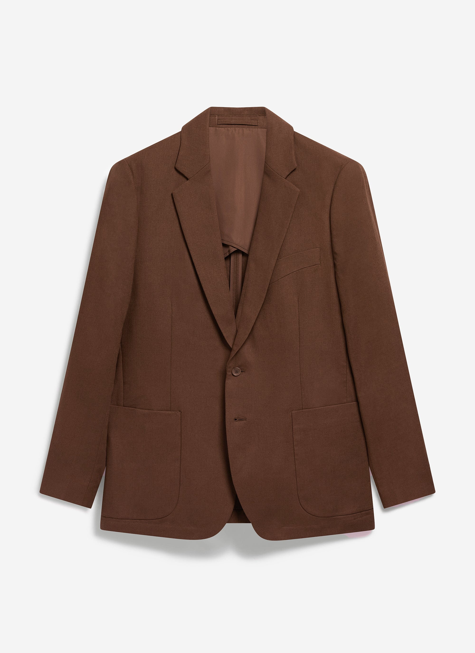 Tailored Linen Blazer | Brown