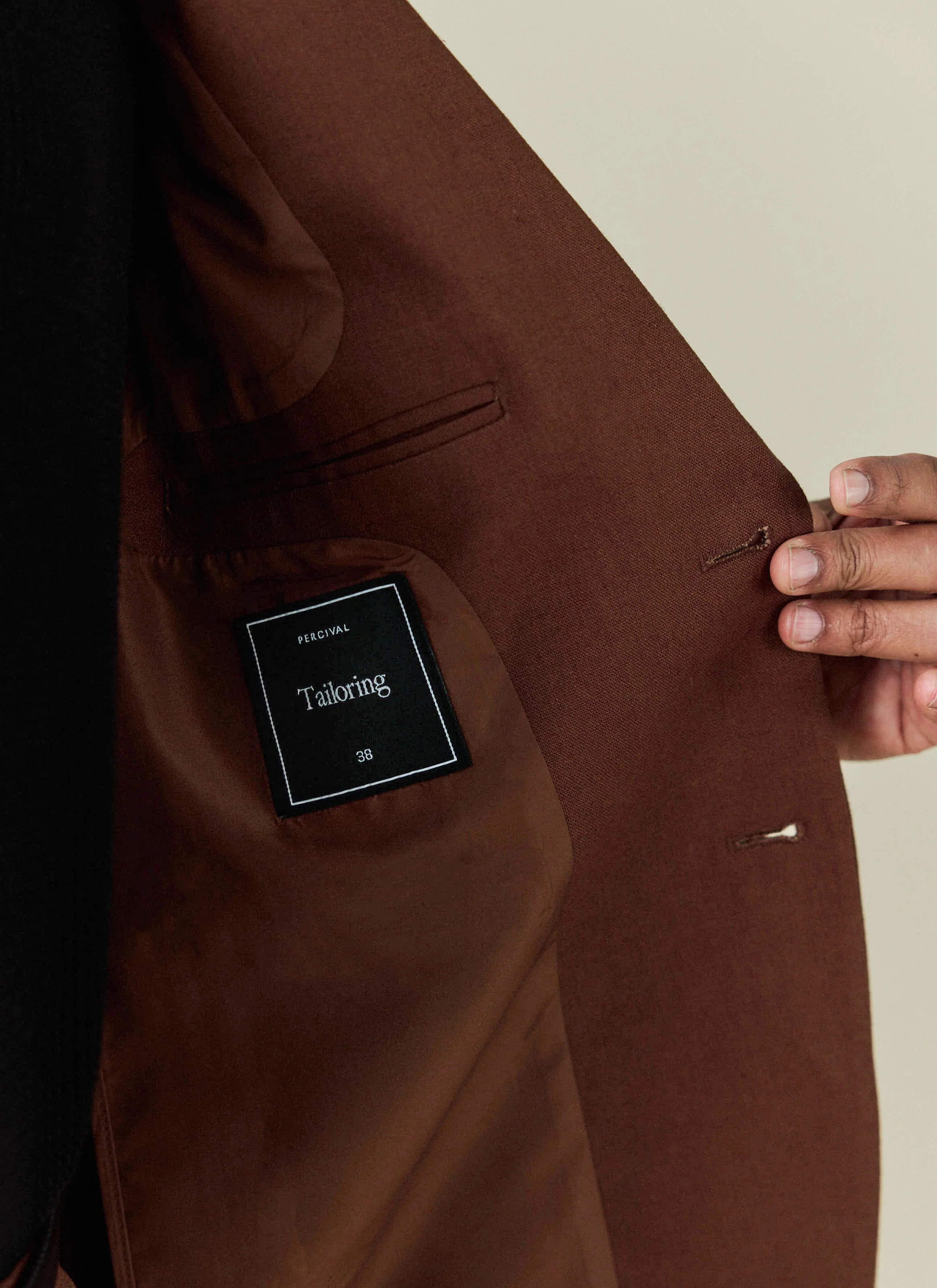 Tailored Linen Blazer | Brown