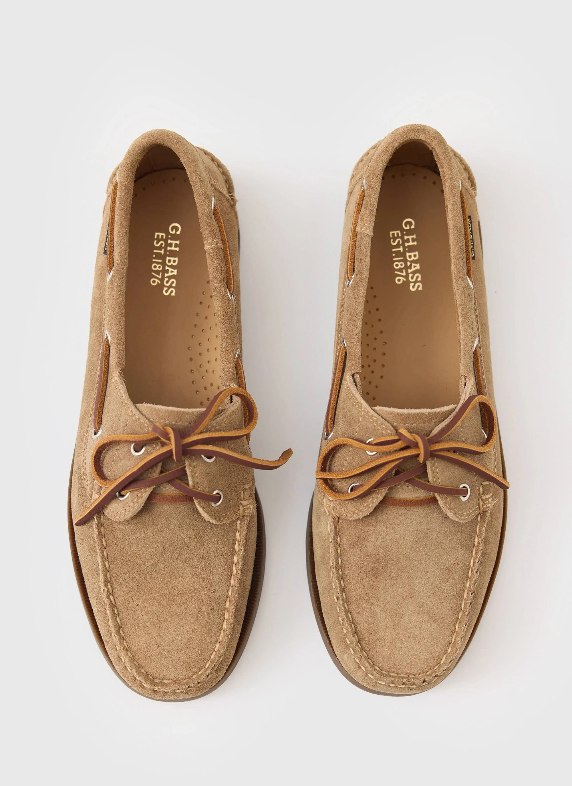 G.H.Bass | Jetty II Boater 2 Eye | Earth Suede