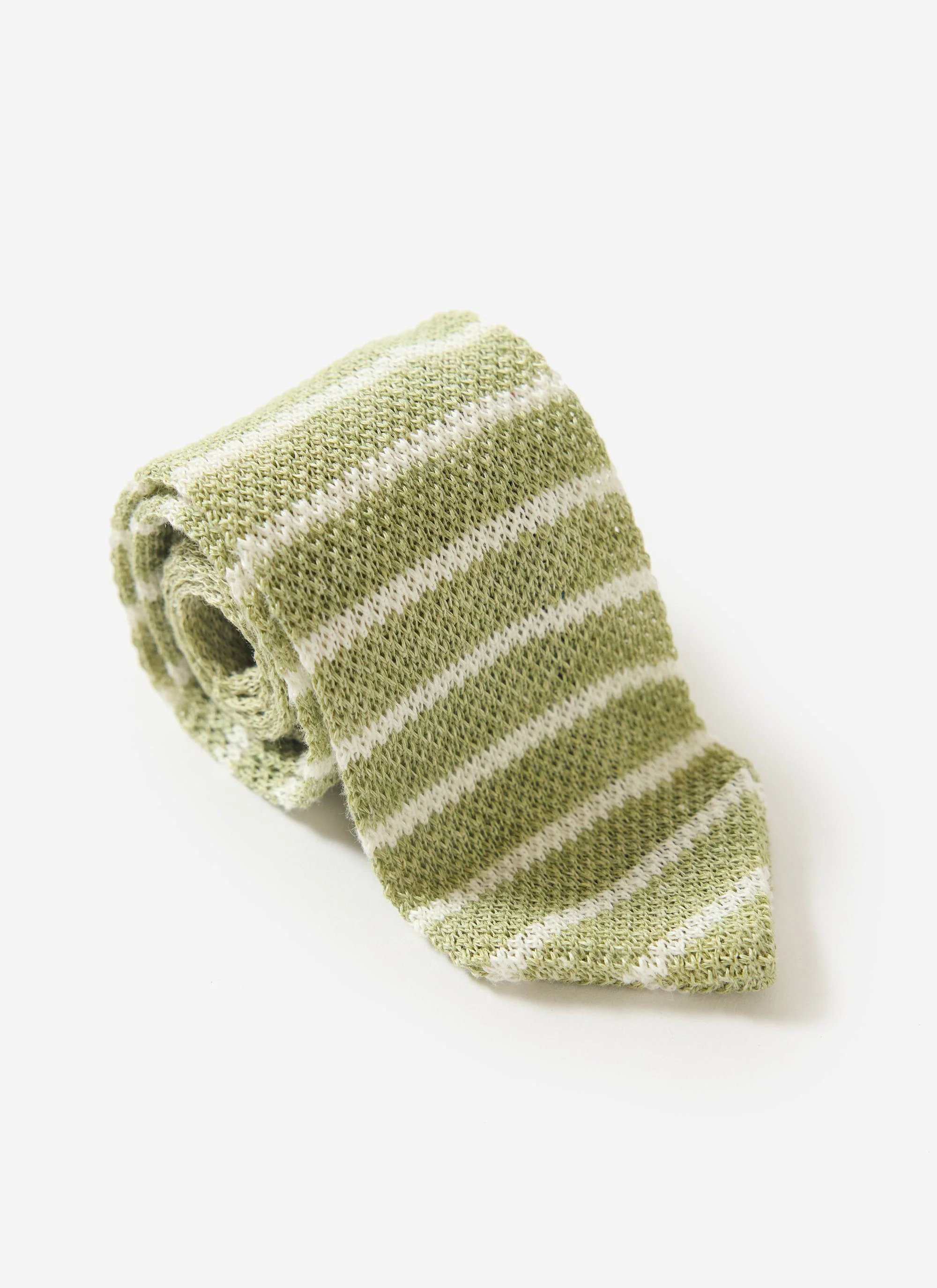 5714-stripe-linen-tie-sage-marl-3.webp Stripe Linen Tie | Sage Marl
