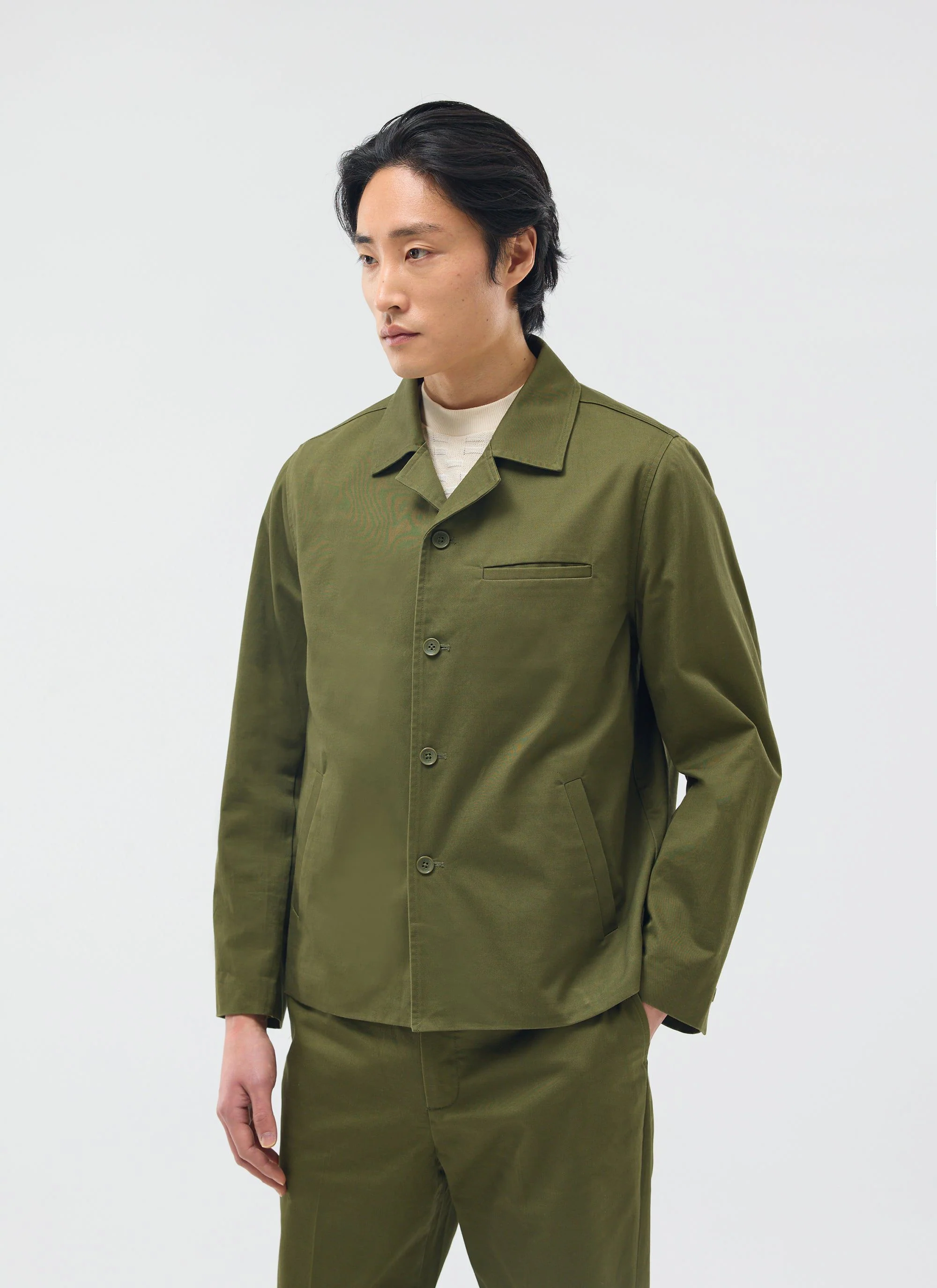Casual Workwear Jacket | Cotton | Khaki