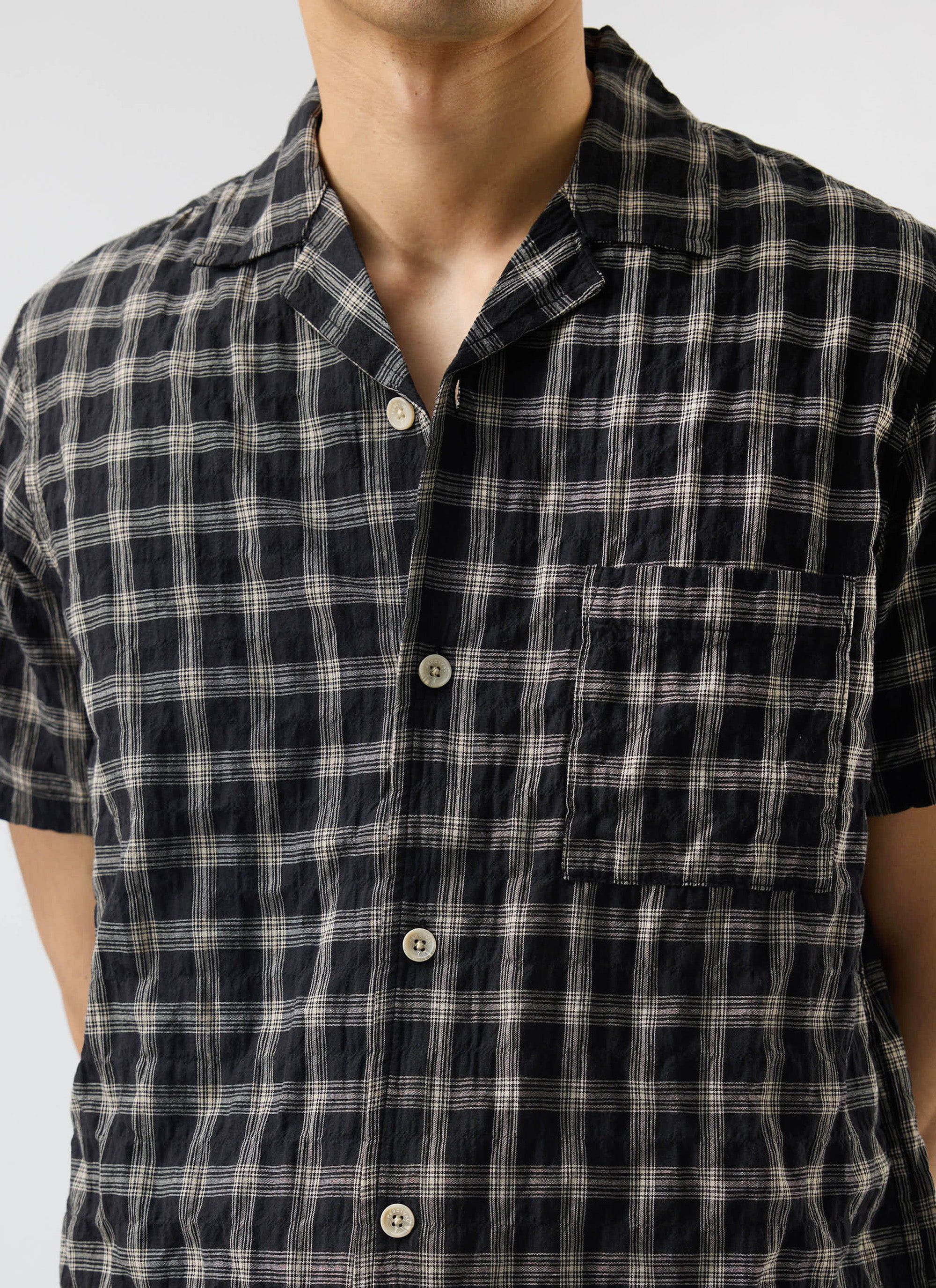 5723-ryco-cuban-collar-shirt-cotton-check-2.jpg Ryco Cuban Collar Shirt | Cotton | Check