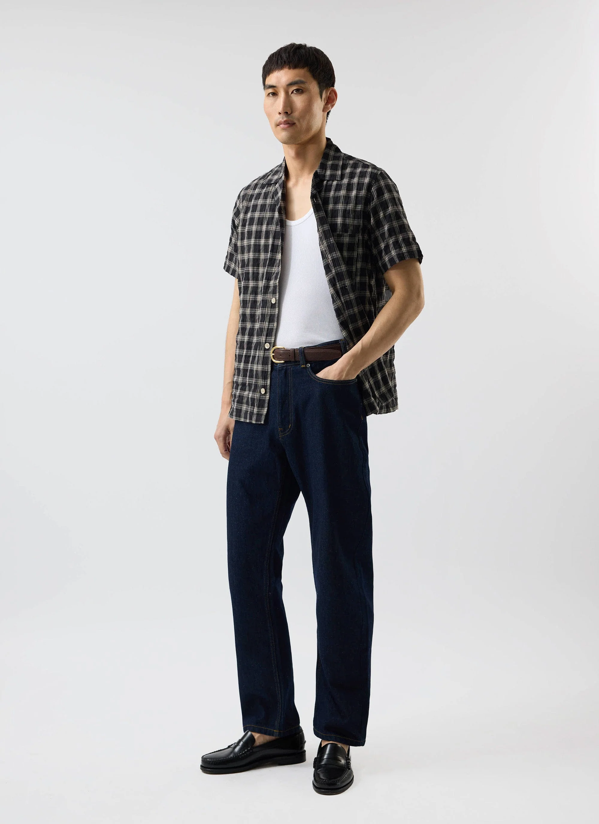 5723-ryco-cuban-collar-shirt-cotton-check-5.webp Ryco Cuban Collar Shirt | Cotton | Check