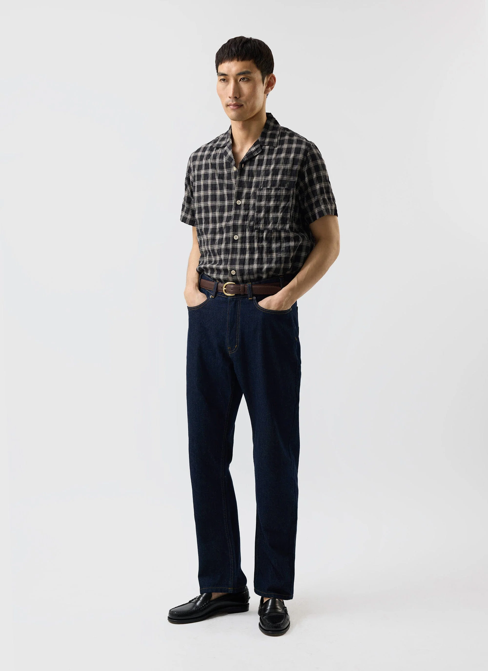 5723-ryco-cuban-collar-shirt-cotton-check-6.webp Ryco Cuban Collar Shirt | Cotton | Check