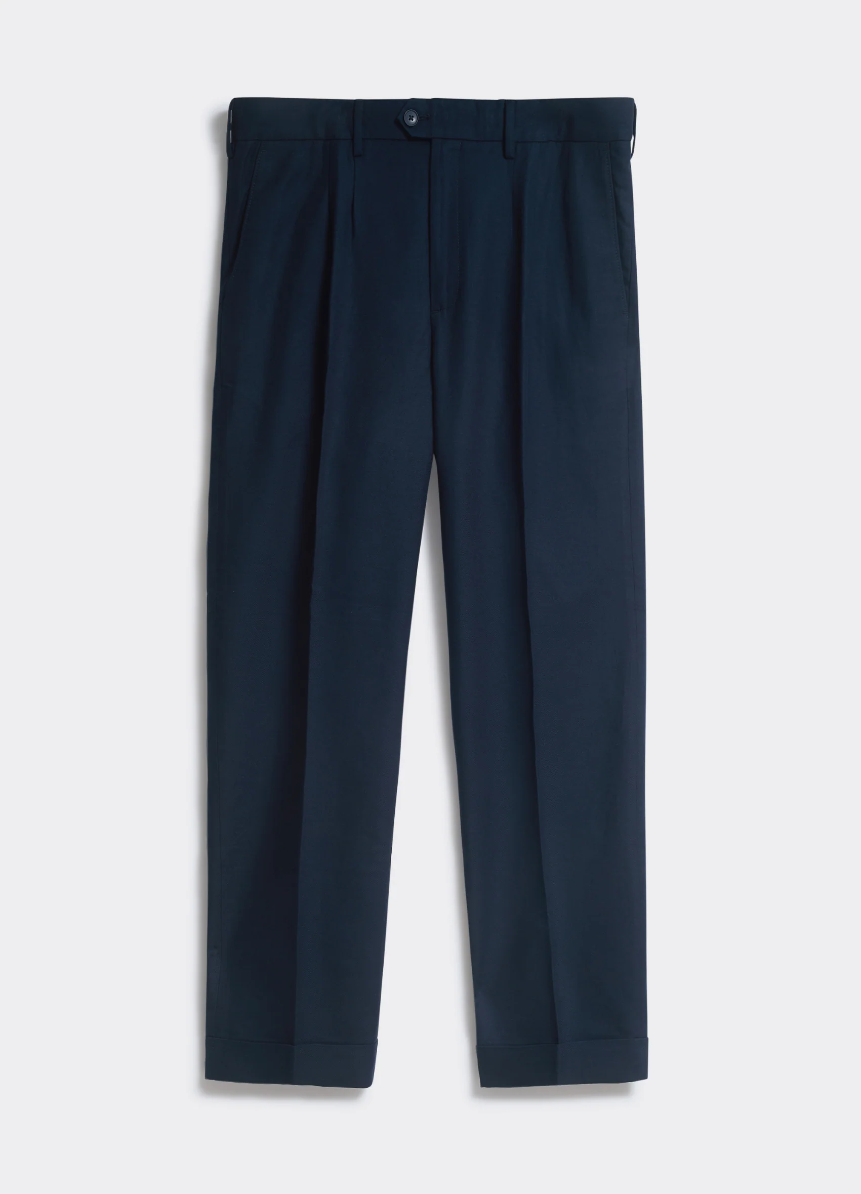 5786-twin-pleated-trousers-linen-navy-1.webp Twin Pleated Trousers | Linen | Navy