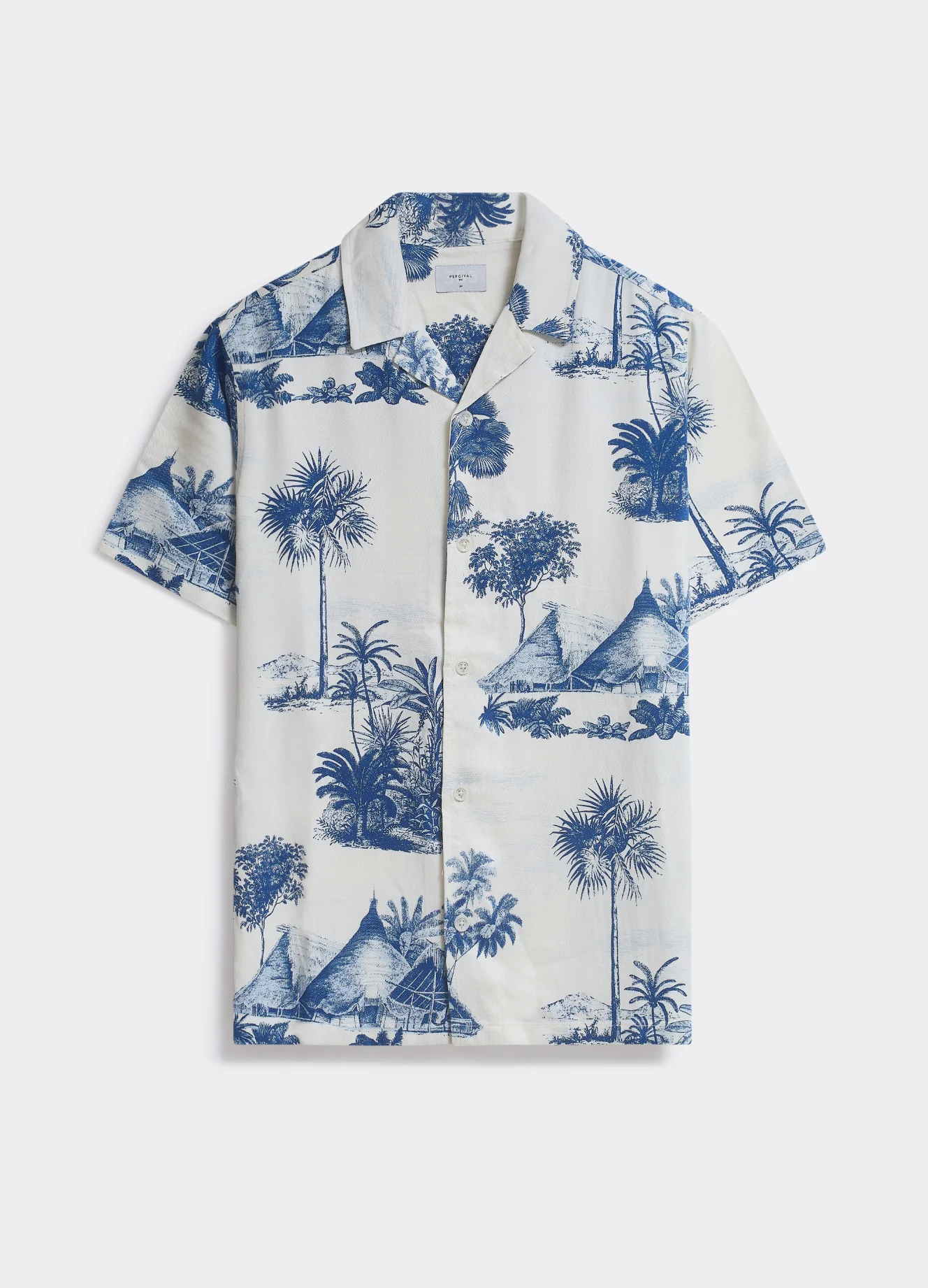 Tobago Shirt | White and Blue