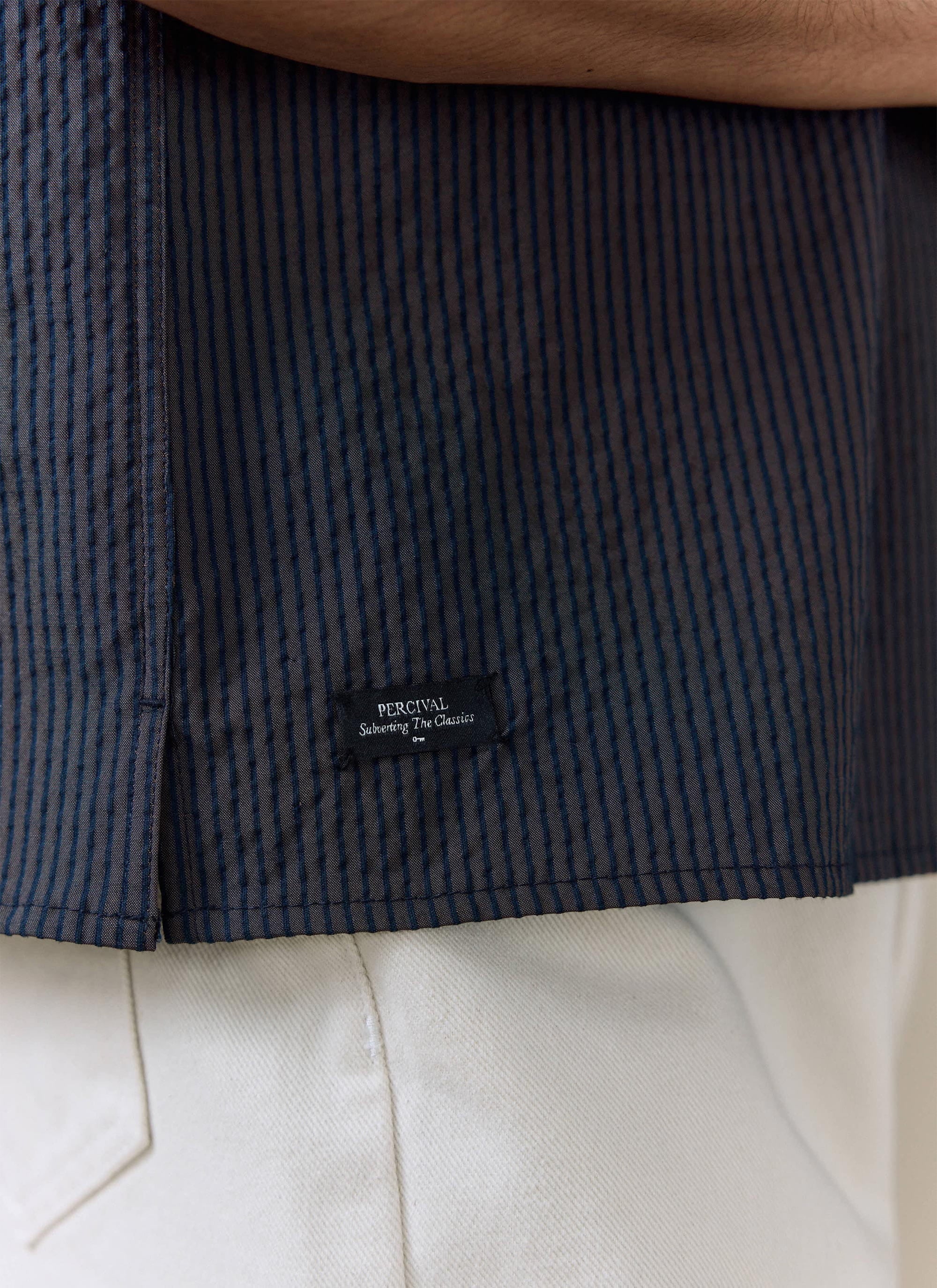 601-rowan-seersucker-boxy-shirt-cotton-navy-stripe-7.jpg Rowan Seersucker Boxy Shirt | Cotton | Navy Stripe