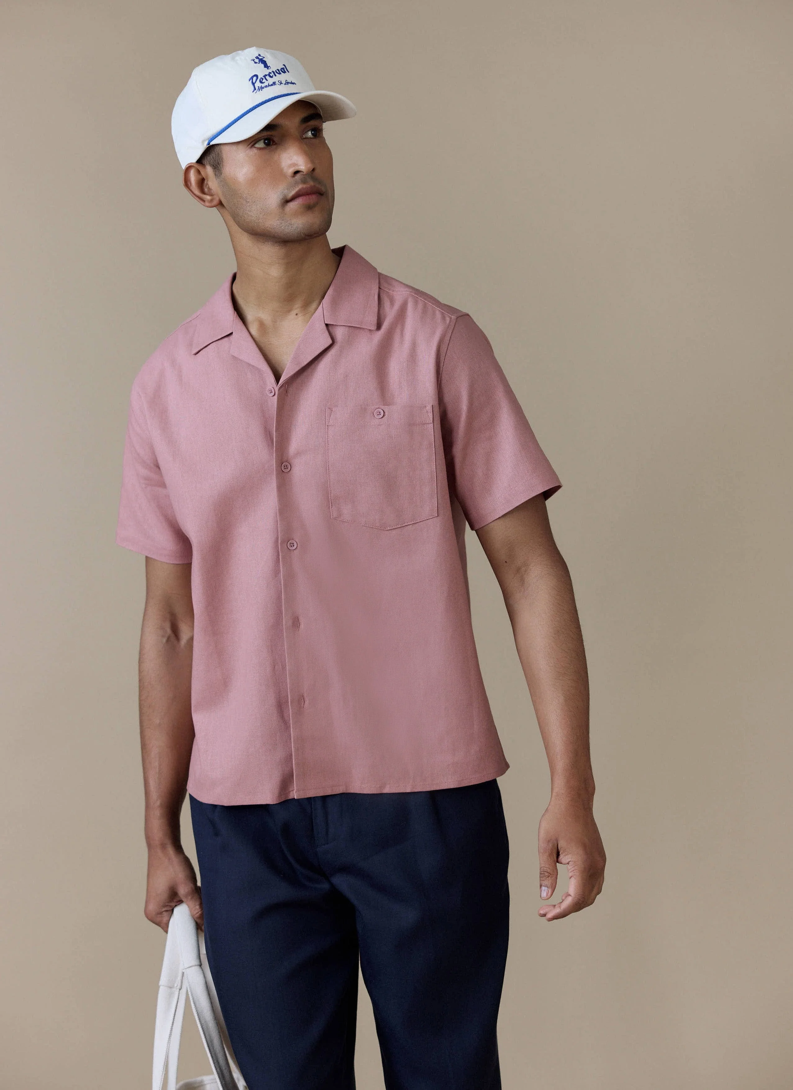 621-short-sleeve-cuban-shirt-linen-dusty-pink-5.webp Short Sleeve Cuban Shirt | Linen | Dusty Pink