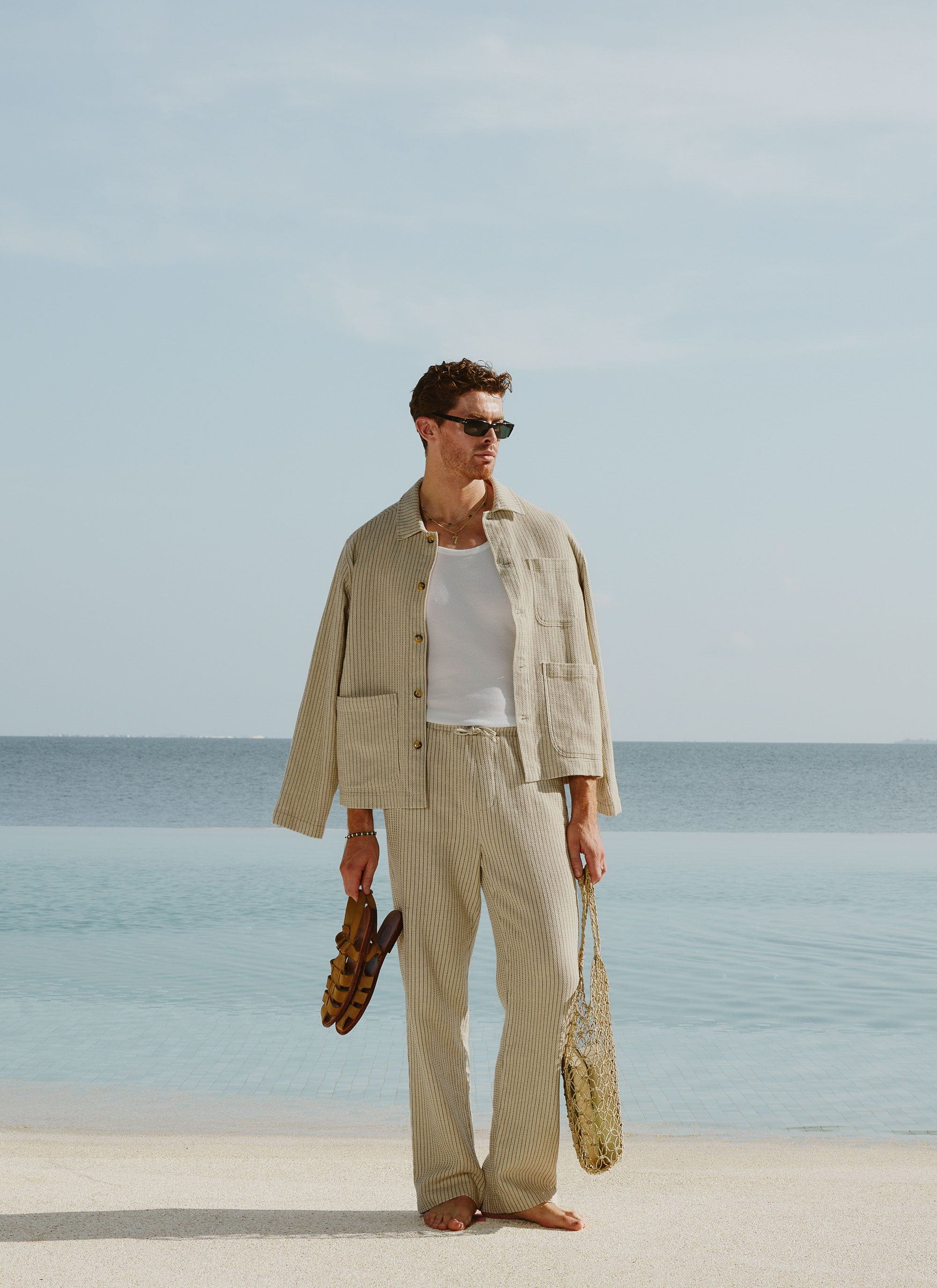 Sorrento Linen Trousers | Cotton Linen | Cream