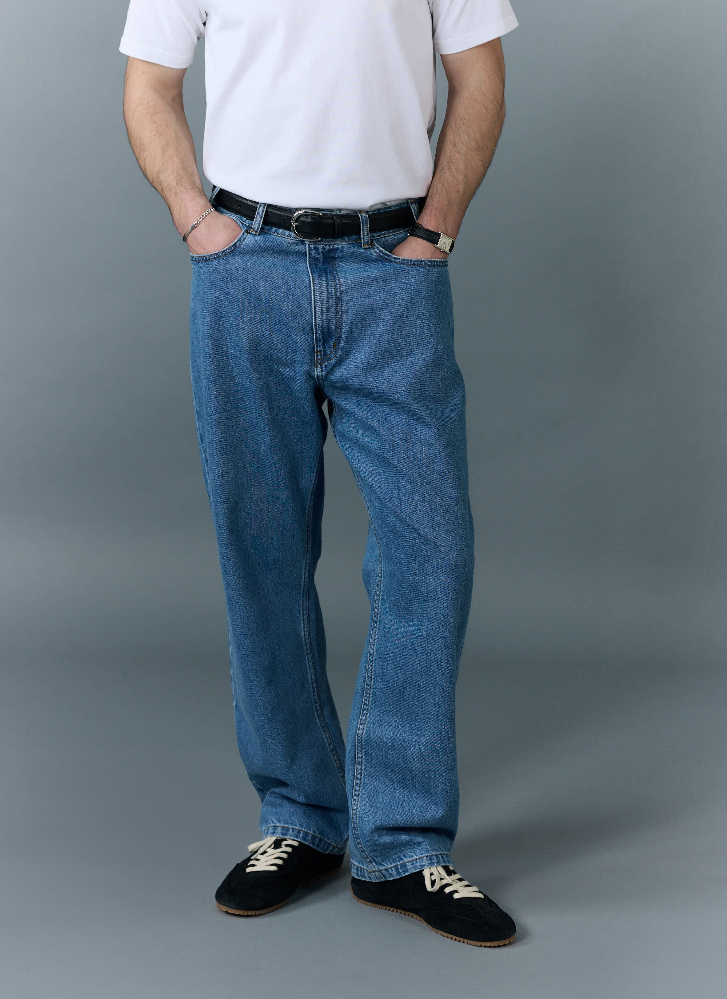 668-relaxed-leg-denim-jeans-cotton-light-wash-blue-1.jpg Relaxed Leg Denim Jeans | Cotton | Light Wash Blue