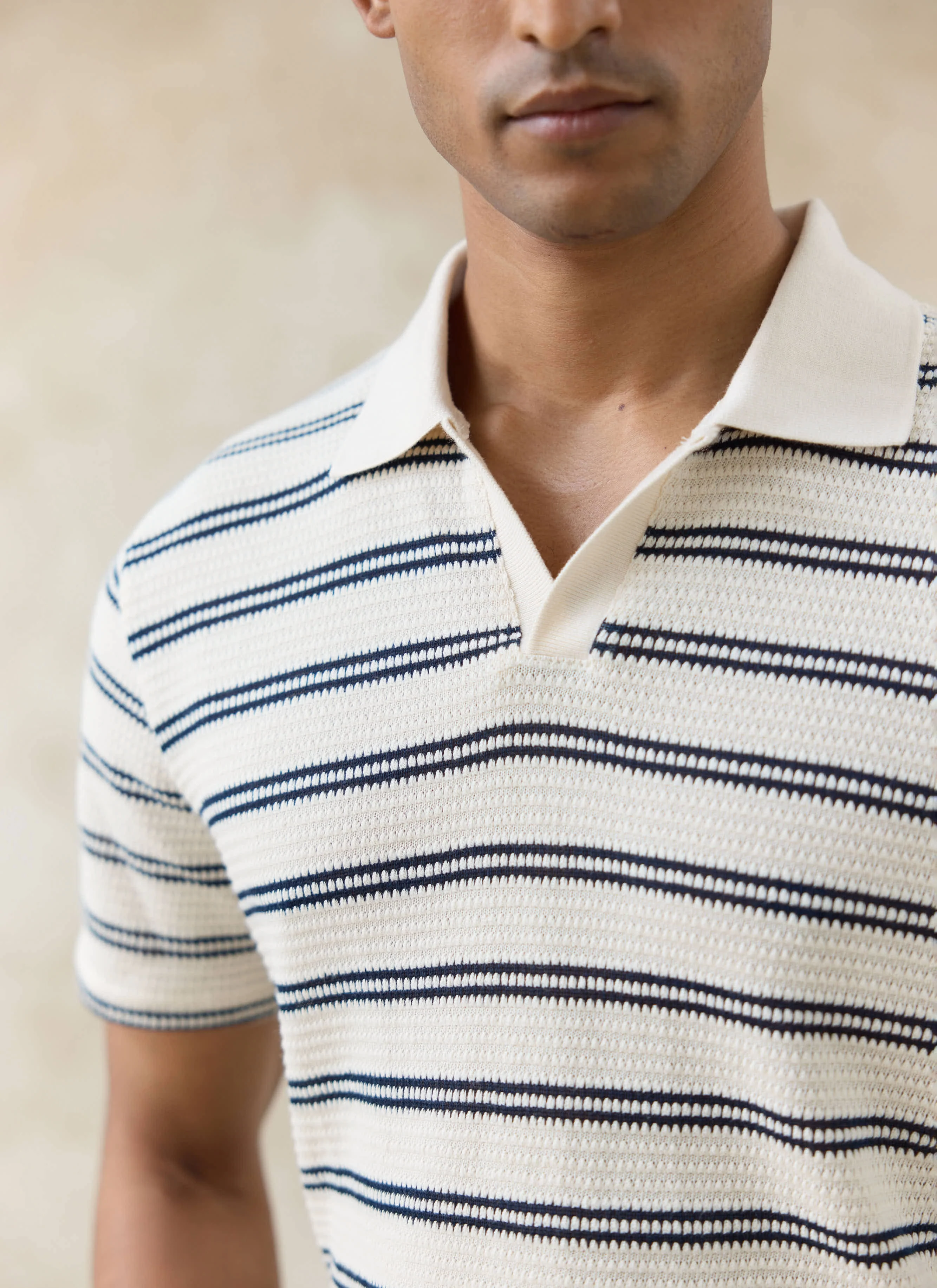 67-moore-polo-cotton-cream-stripe-4.webp Moore Polo | Cotton | Cream Stripe
