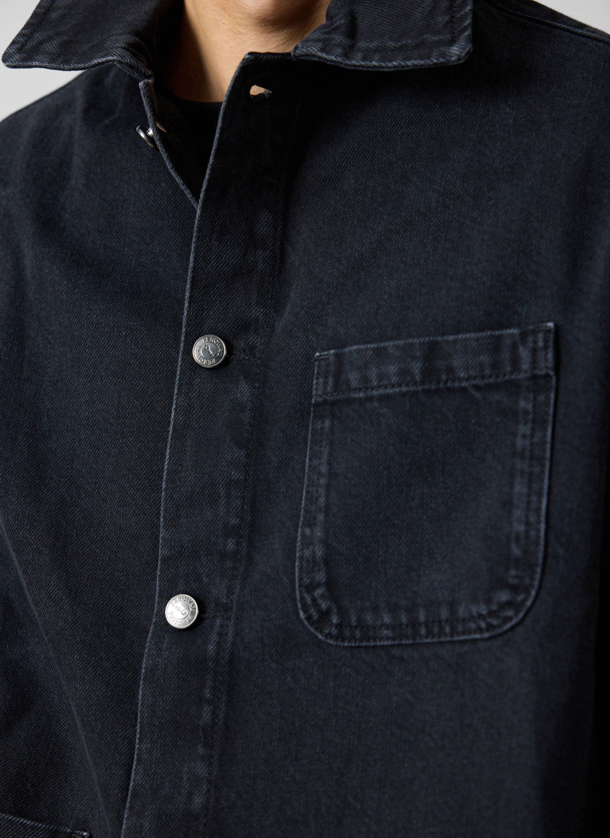 681-gove-chore-jacket-denim-black-4.jpg Gove Chore Jacket | Denim | Black