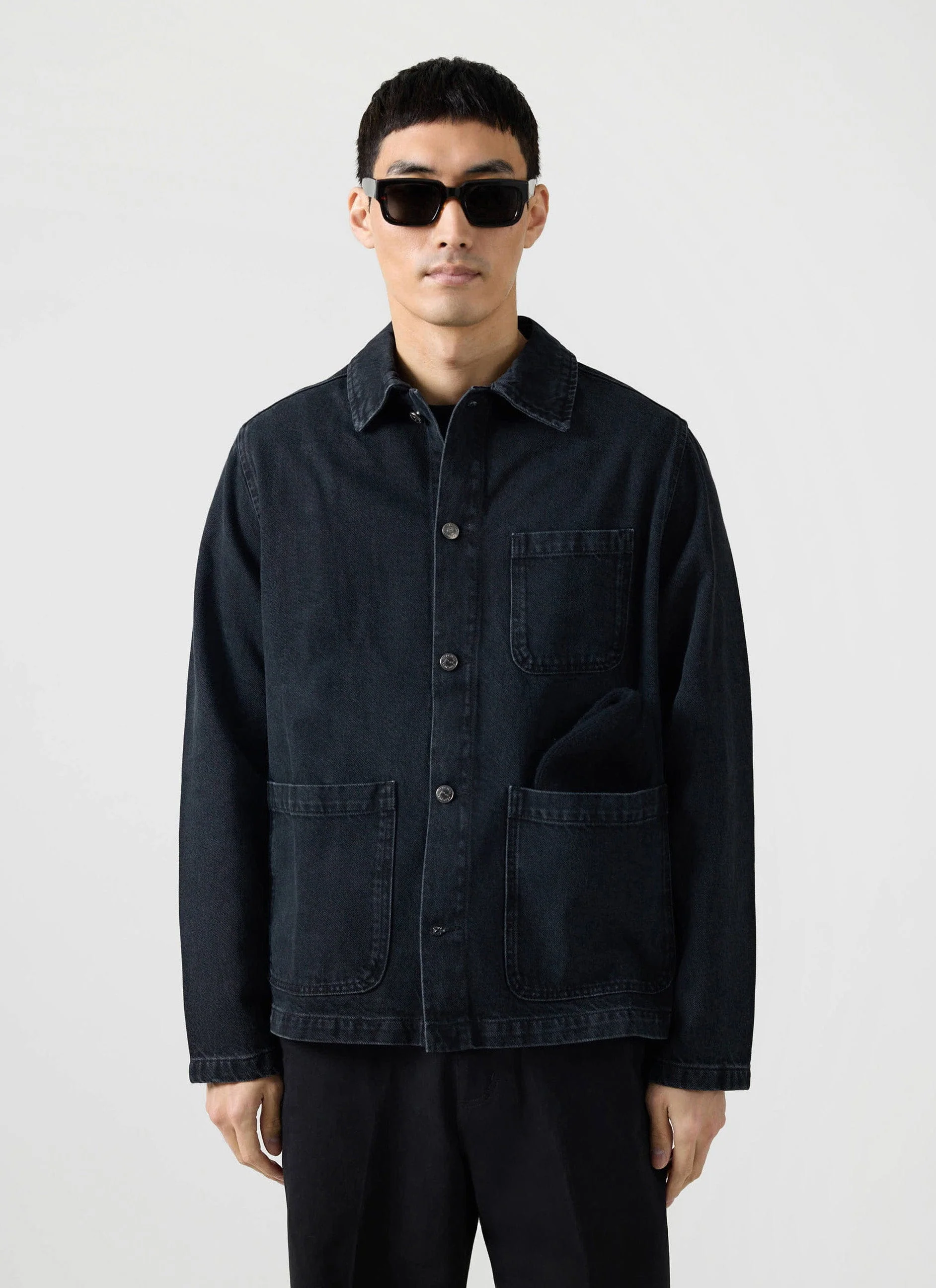 681-gove-chore-jacket-denim-black-5.webp Gove Chore Jacket | Denim | Black
