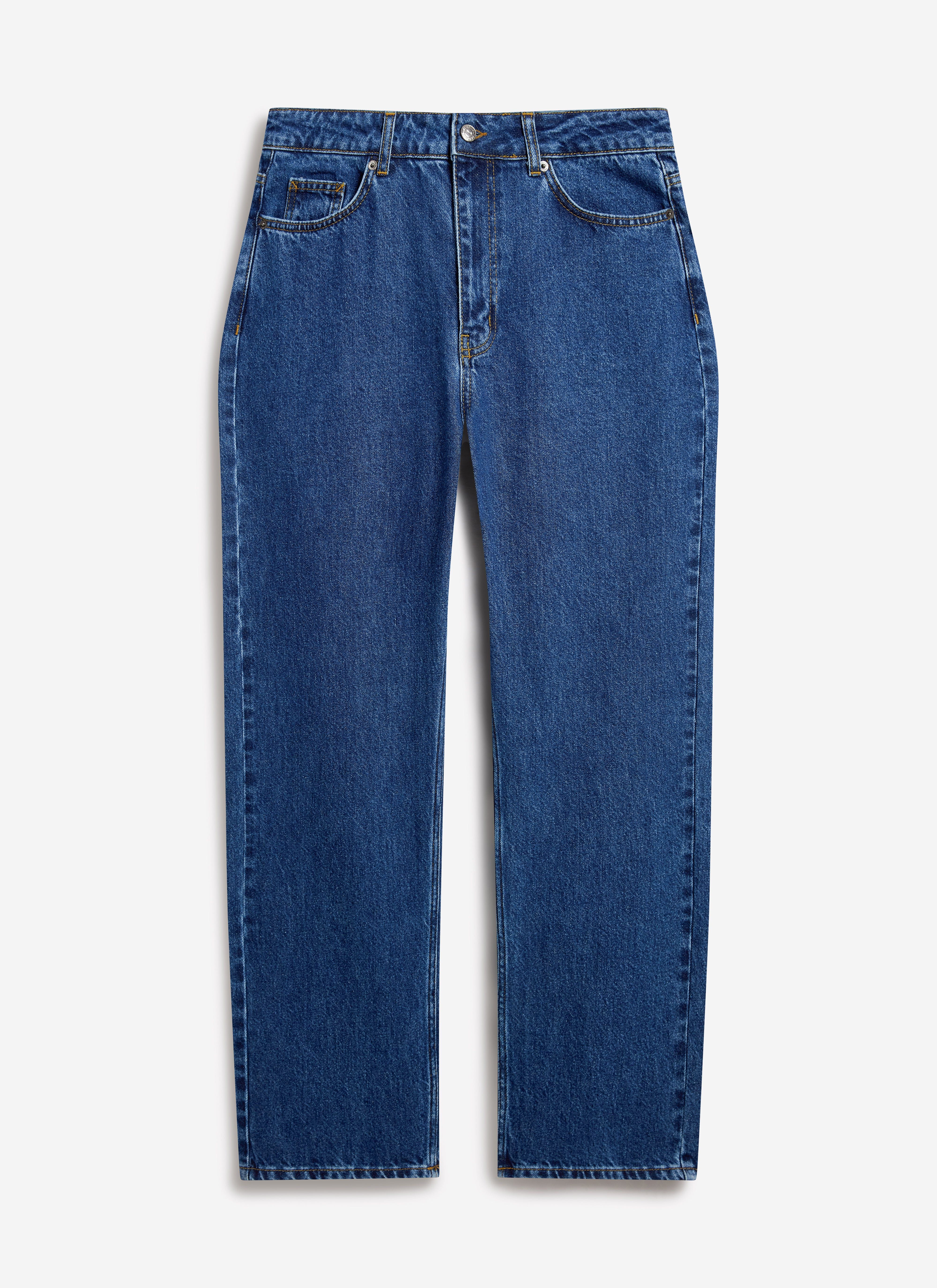 688-relaxed-leg-denim-jeans-cotton-mid-wash-blue-7.jpg Relaxed Leg Denim Jeans | Cotton | Mid Wash Blue
